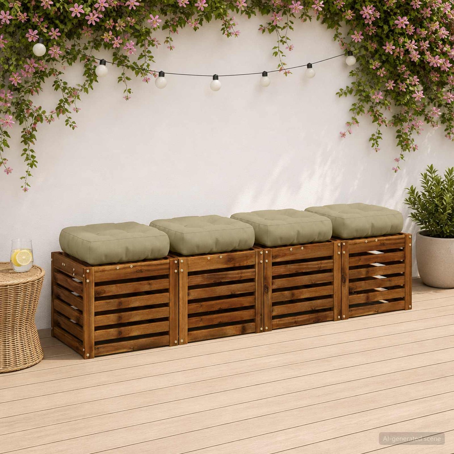 vidaXL Μαξιλάρια καθιστικού 4 κομματιών VIANEN 4 pcs 100% Πολυεστέρας