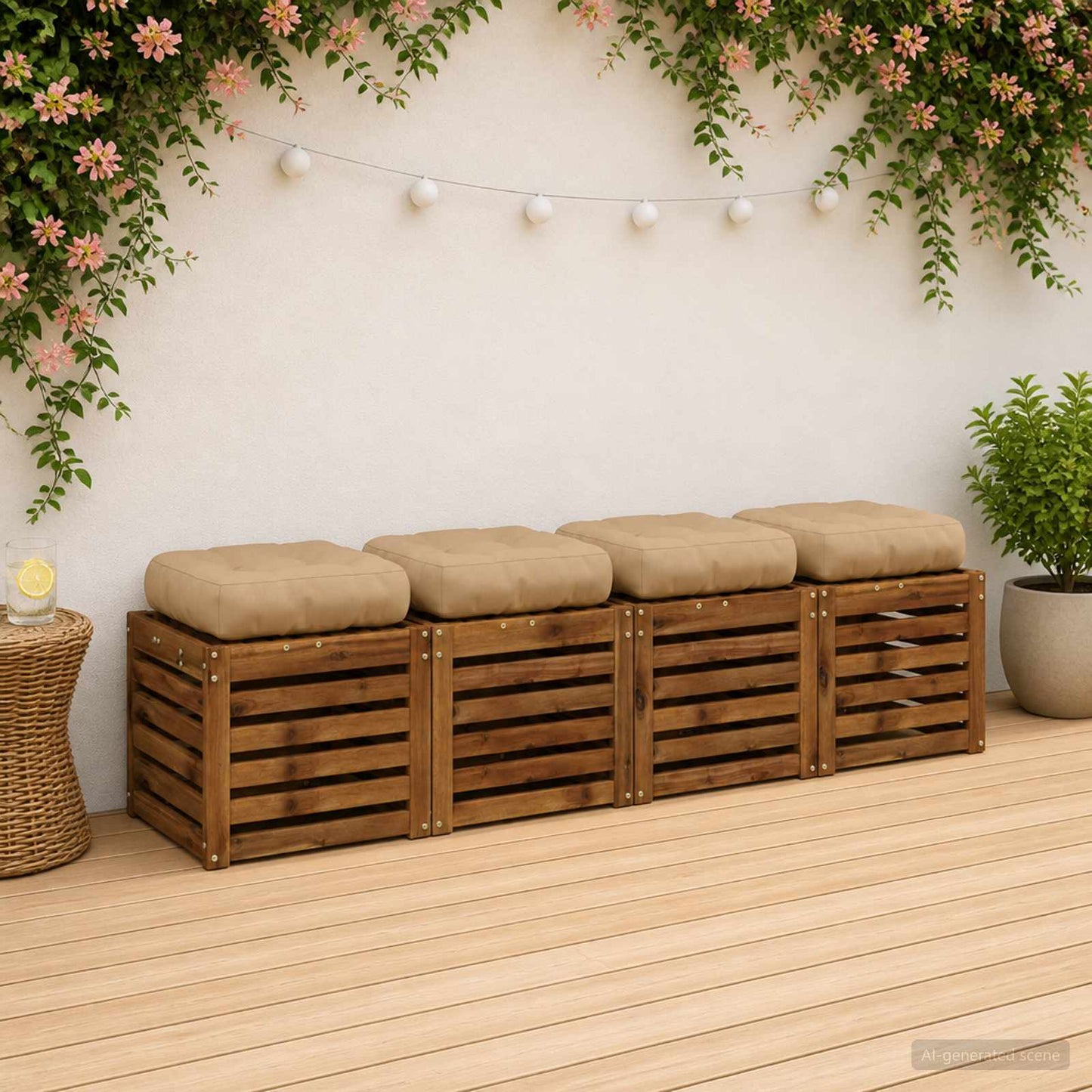 vidaXL Μαξιλάρια καθιστικού 4 κομματιών VIANEN 4 pcs 100% Πολυεστέρας
