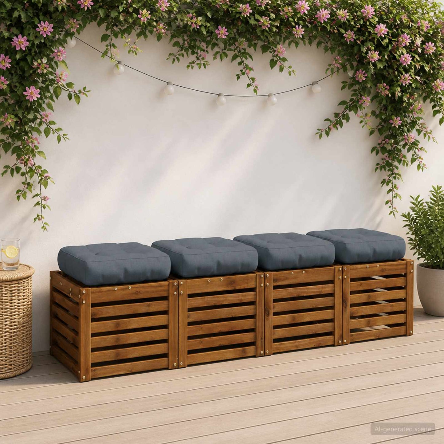 vidaXL Μαξιλάρια καθιστικού 4 κομματιών VIANEN 4 pcs 100% Πολυεστέρας