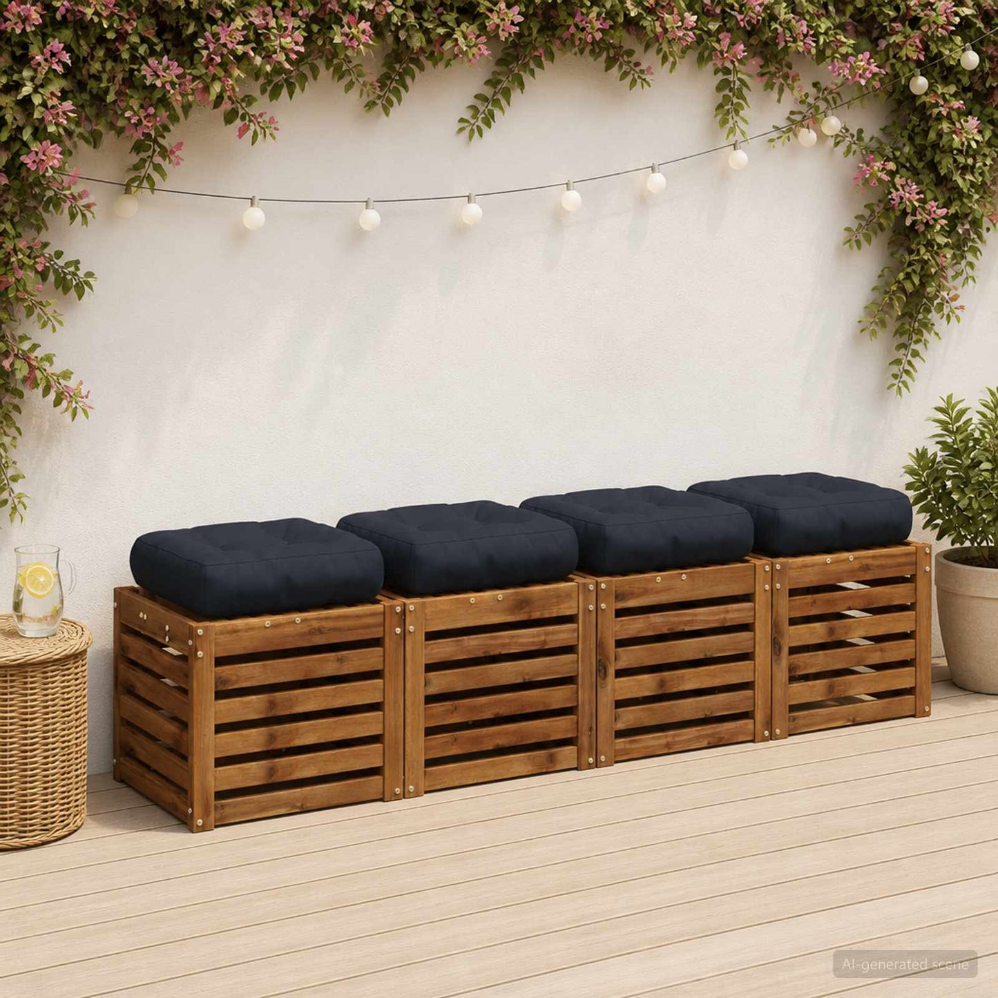 vidaXL Μαξιλάρια καθιστικού 4 κομματιών VIANEN 4 pcs 100% Πολυεστέρας