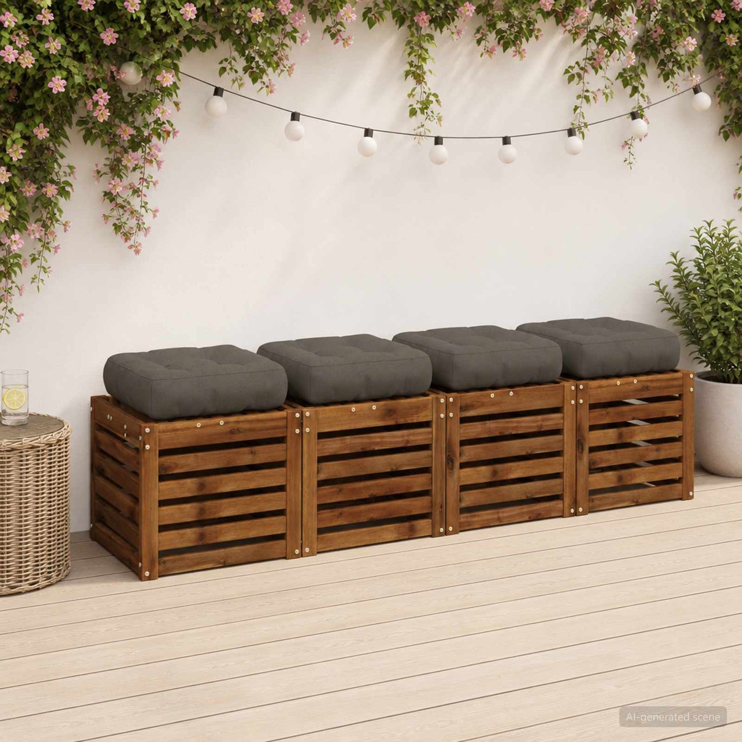 vidaXL Μαξιλάρια καθιστικού 4 κομματιών VIANEN 4 pcs 100% Πολυεστέρας