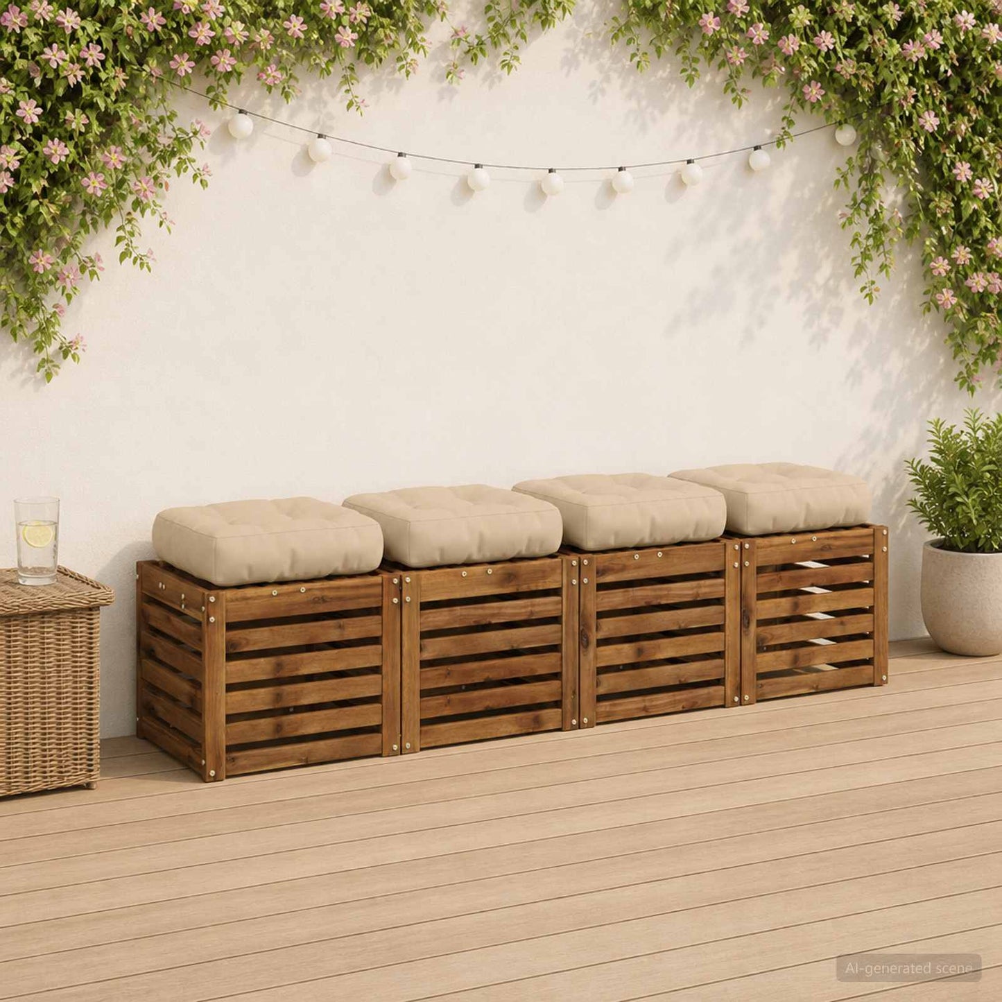 vidaXL Μαξιλάρια καθιστικού 4 κομματιών VIANEN 4 pcs 100% Πολυεστέρας