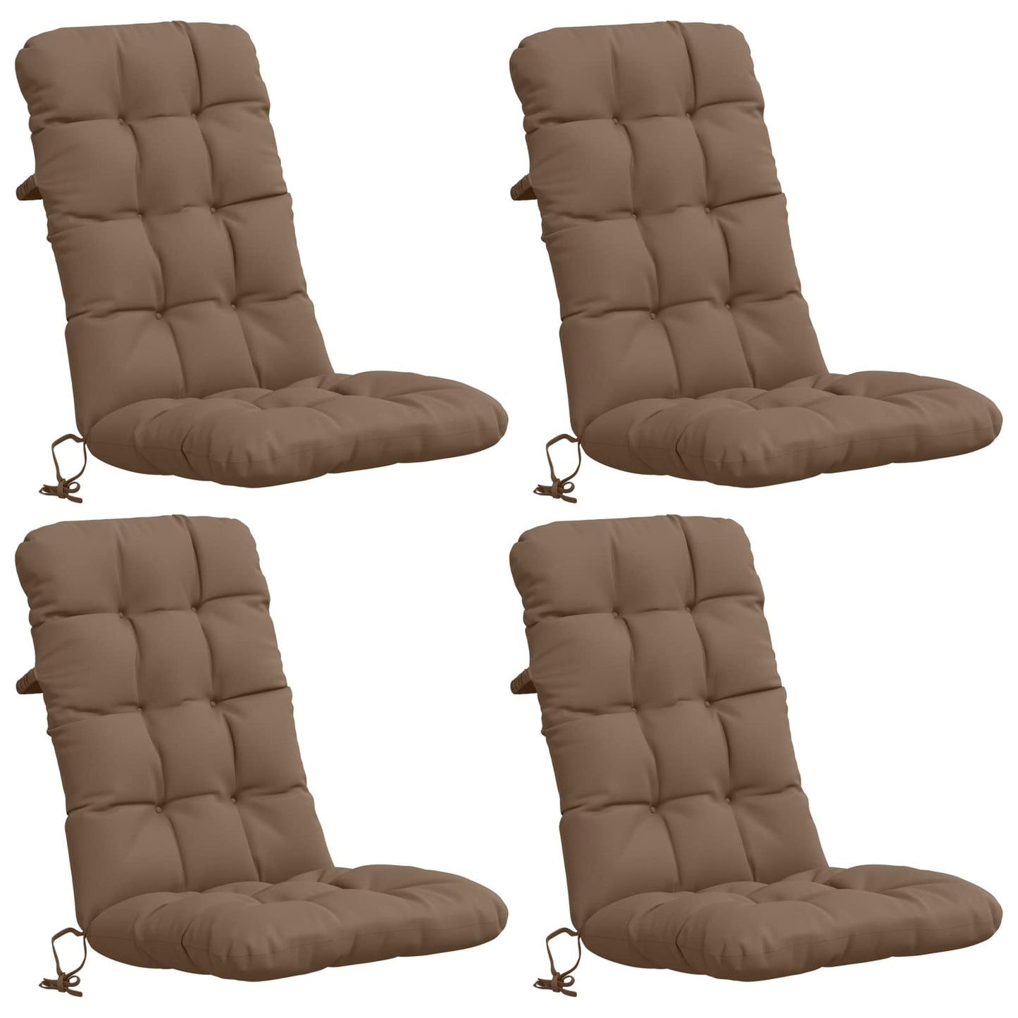 vidaXL Σέτ Μαξιλαριών Υψηλής Πλάτης 4 Τεμαχίων VIANEN 4 pcs Taupe