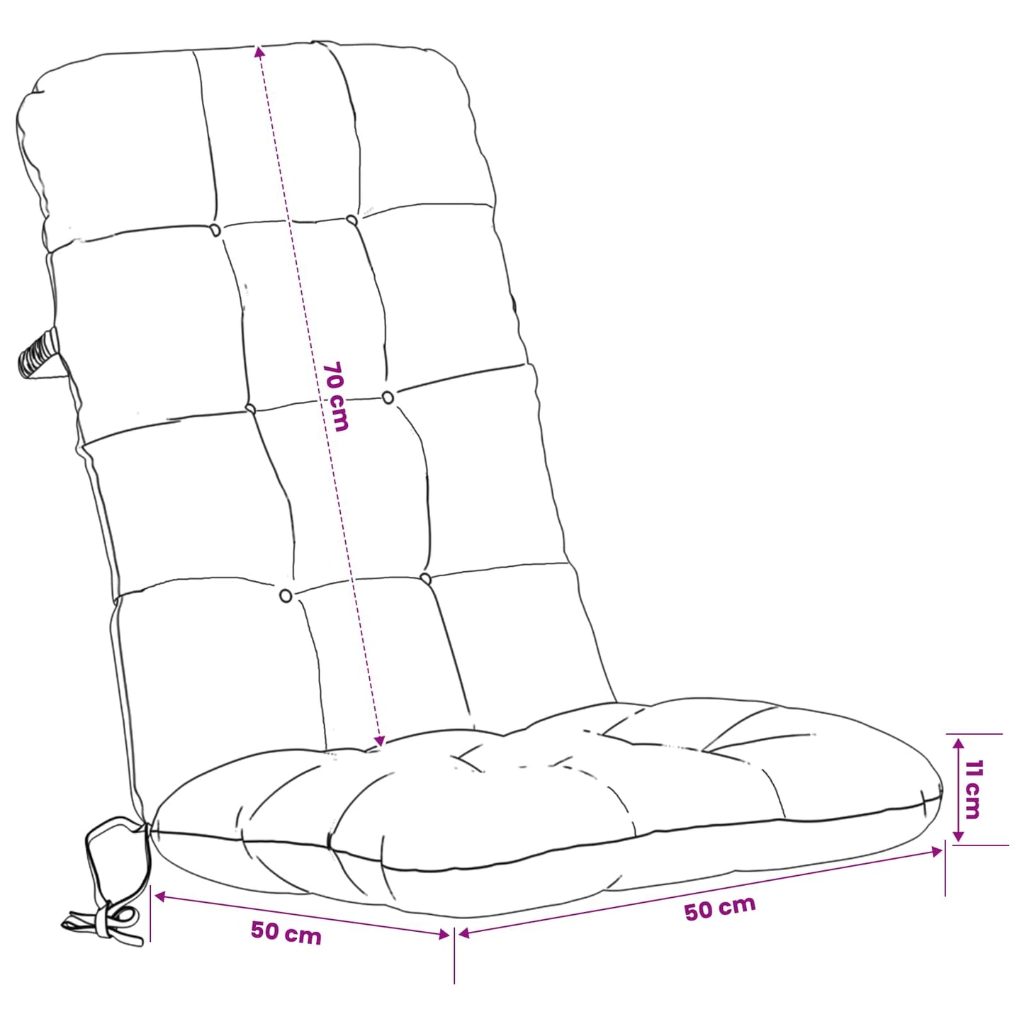 vidaXL Σέτ Μαξιλαριών Υψηλής Πλάτης 2 Τεμαχίων VIANEN 100% Πολυεστέρας