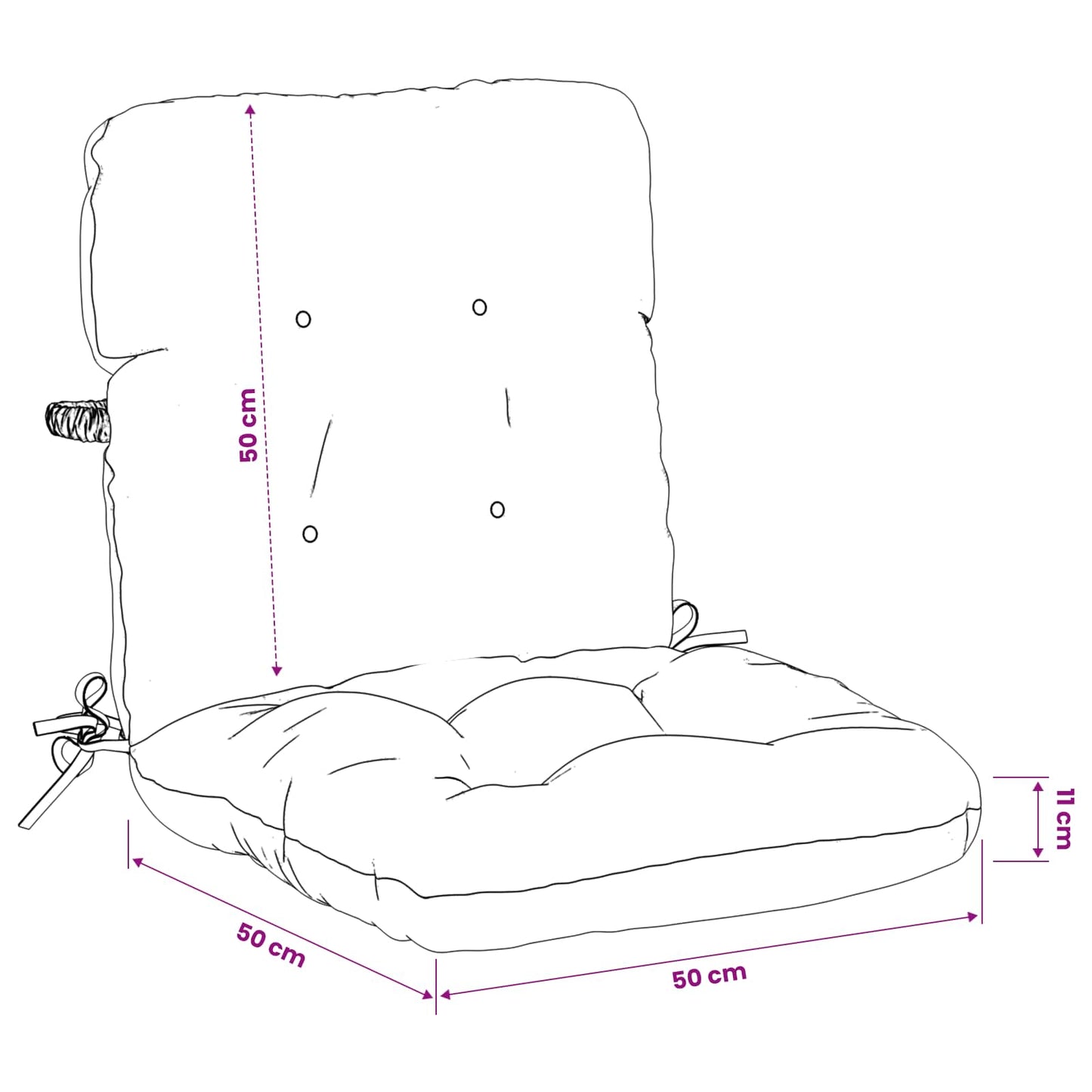 vidaXL Σέτ Μαξιλαριών Υψηλής Πλάτης 4 Τεμαχίων VIANEN 100% Πολυεστέρας
