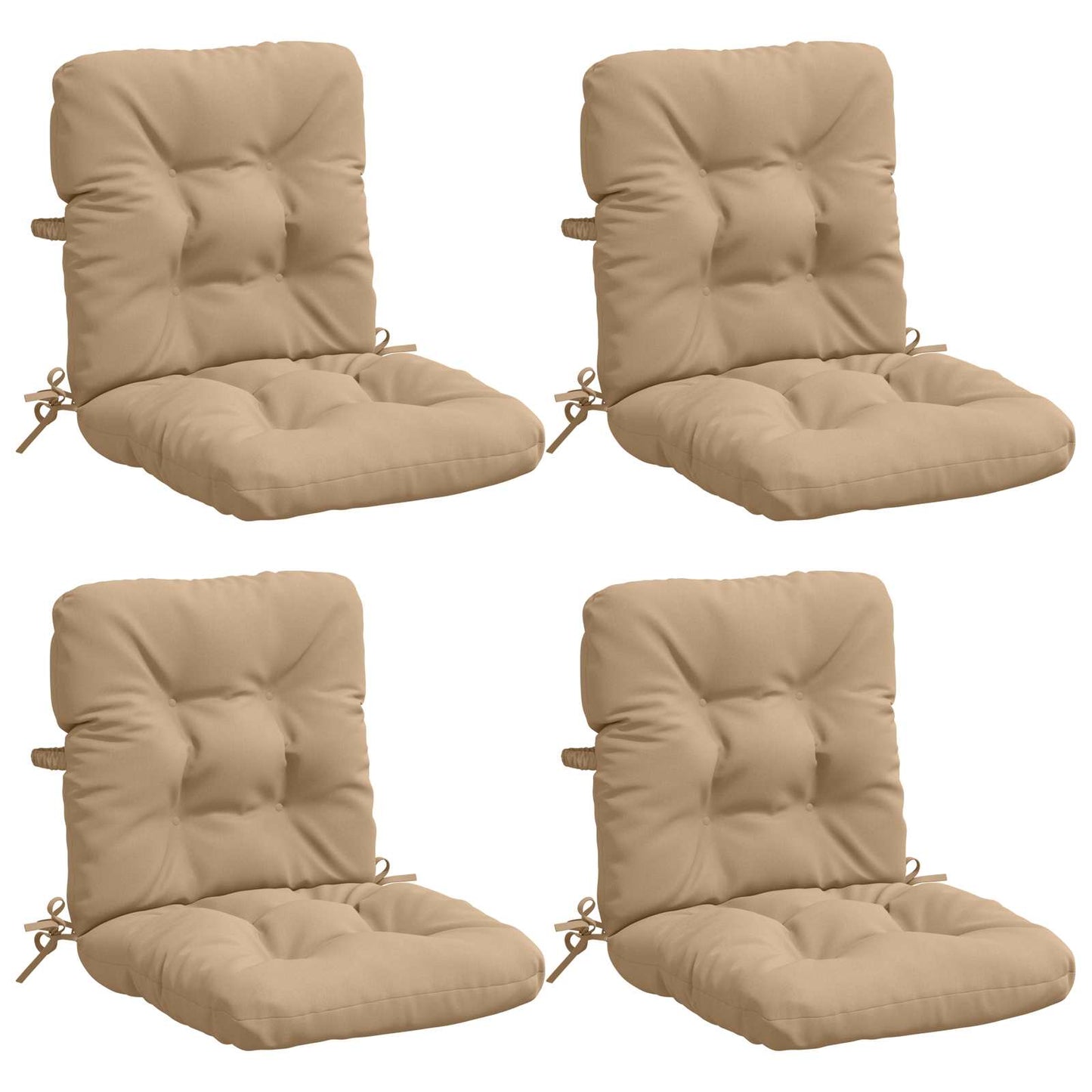 vidaXL Σέτ Μαξιλαριών Υψηλής Πλάτης 4 Τεμαχίων VIANEN 4 pcs Άμμος