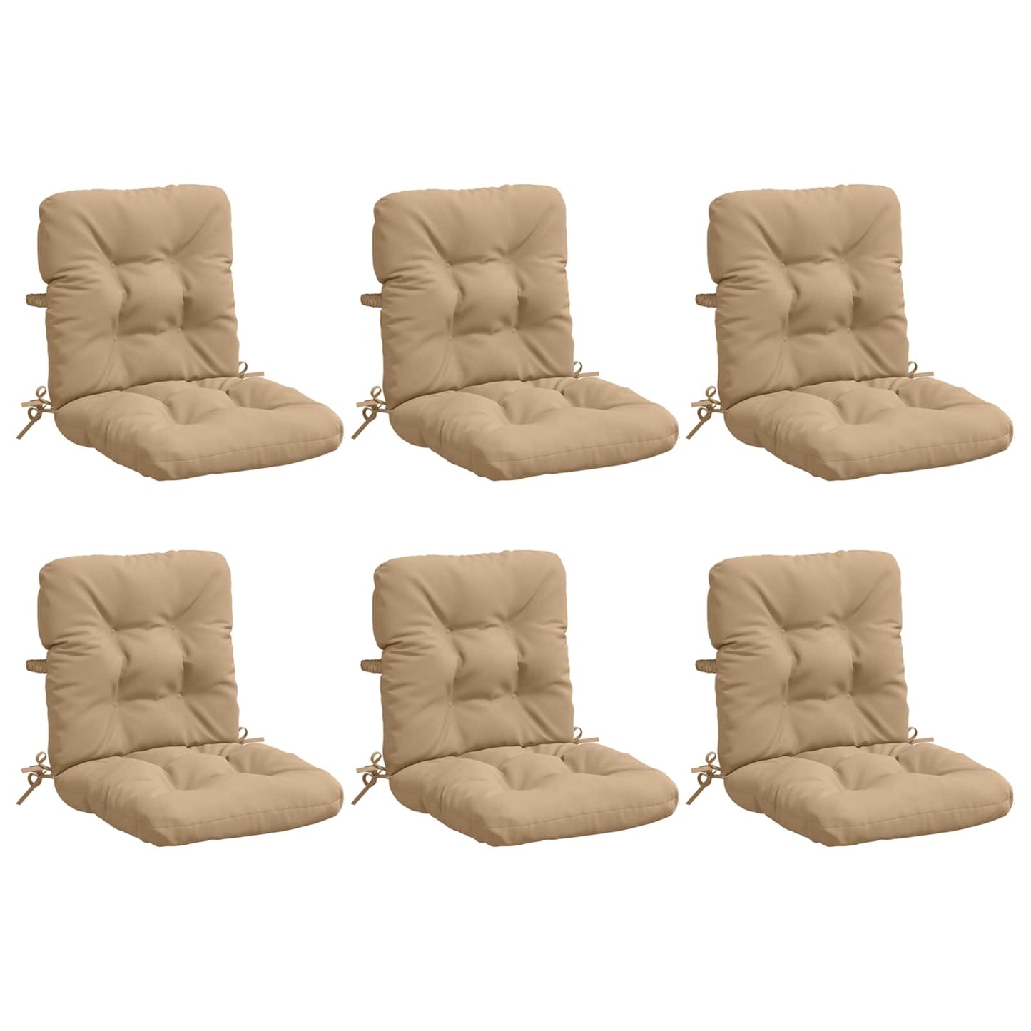vidaXL Σέτ Μαξιλαριών Υψηλής Πλάτης 6 Τεμαχίων VIANEN 6 pcs Άμμος