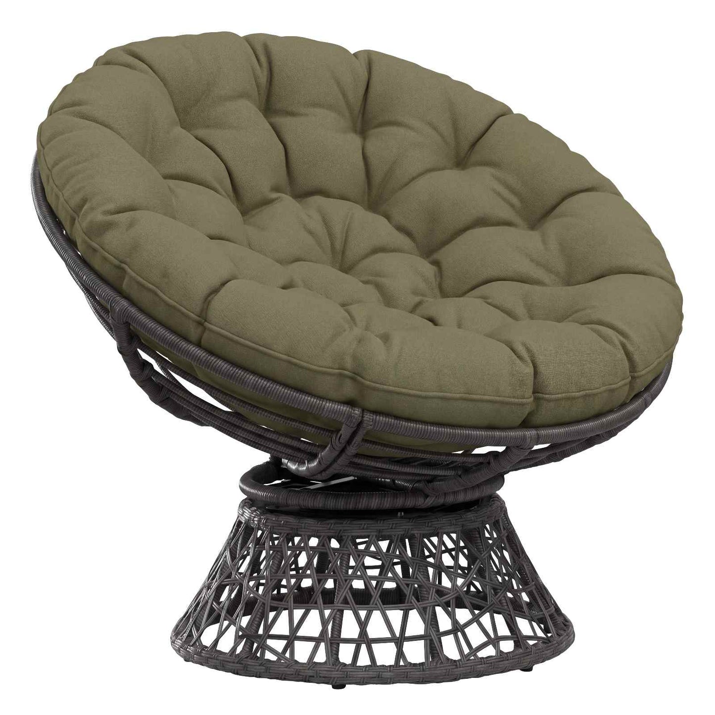 vidaXL Μαξιλάρι Papasan VIANEN 100% Πολυεστέρας Λαδί Ø 120 x 12 εκ.