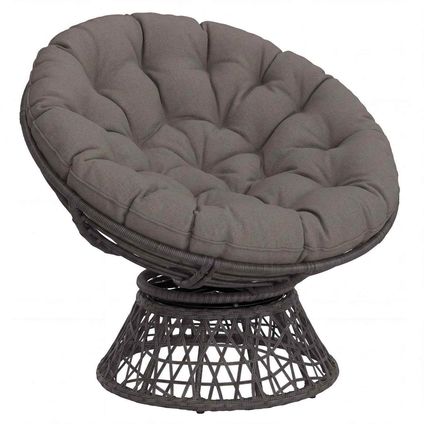 vidaXL Μαξιλάρι Papasan VIANEN 100% Πολυεστέρας Γκρι Ø 120 x 12 εκ.