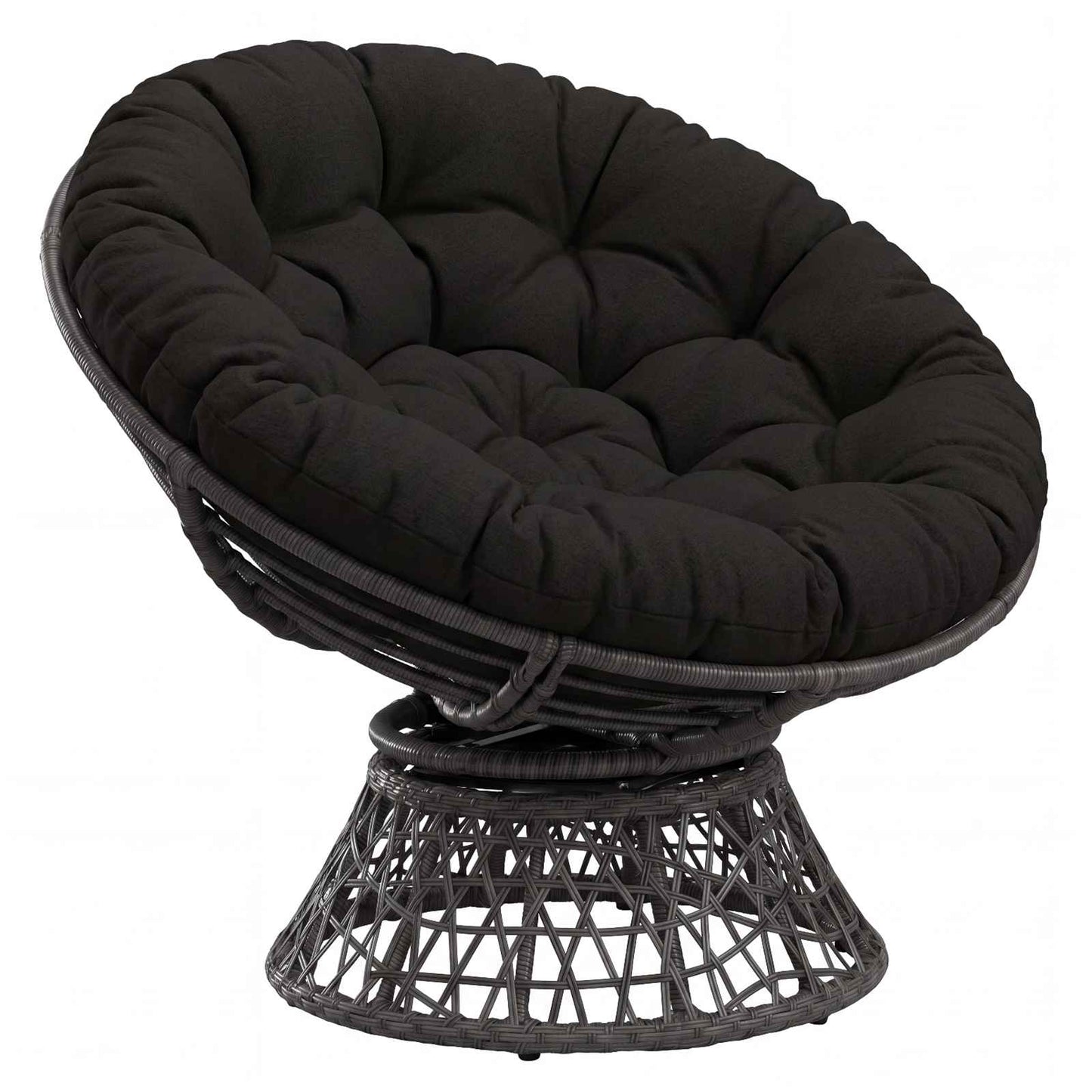 vidaXL Μαξιλάρι Papasan VIANEN 100% Πολυεστέρας Μαύρο Ø 100 x 12 εκ.
