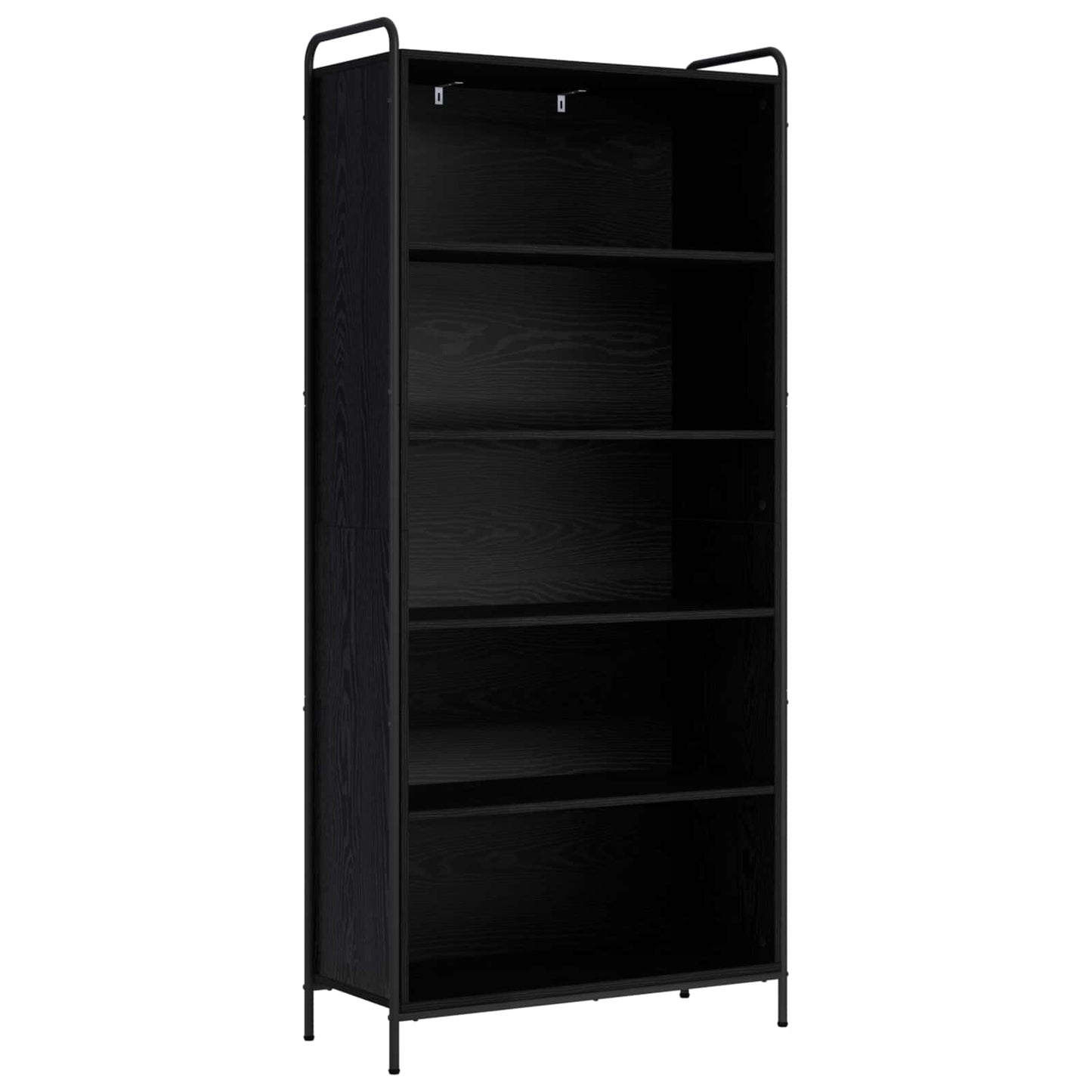 vidaXL Βιβλιοθήκη 55,5 x 33 x 174 εκ Επεξεργασμένο Ξύλο Μαύρη Δρυς