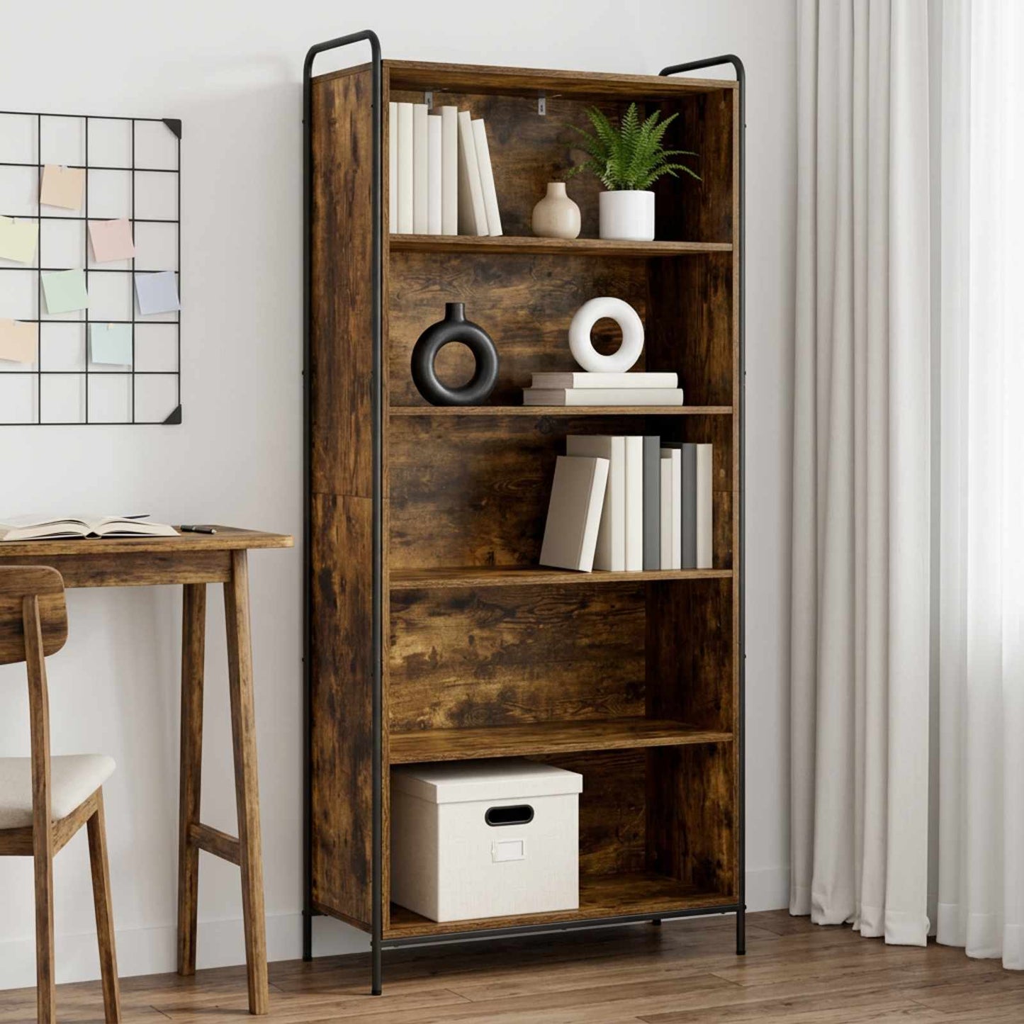 vidaXL Βιβλιοθήκη 55,5 x 33 x 174 εκ Επεξεργασμένο Ξύλο