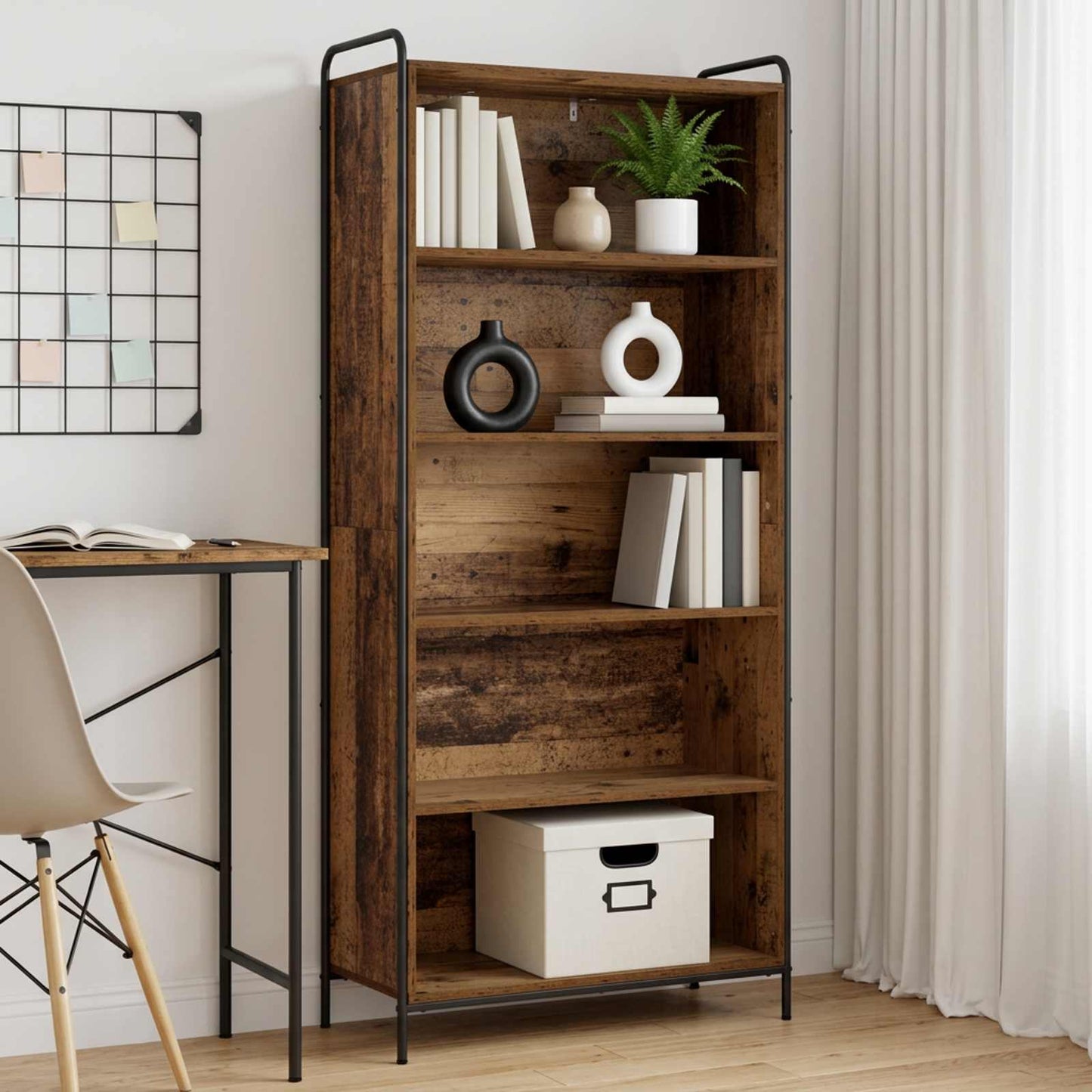vidaXL Βιβλιοθήκη 55,5 x 33 x 174 εκ Επεξεργασμένο Ξύλο