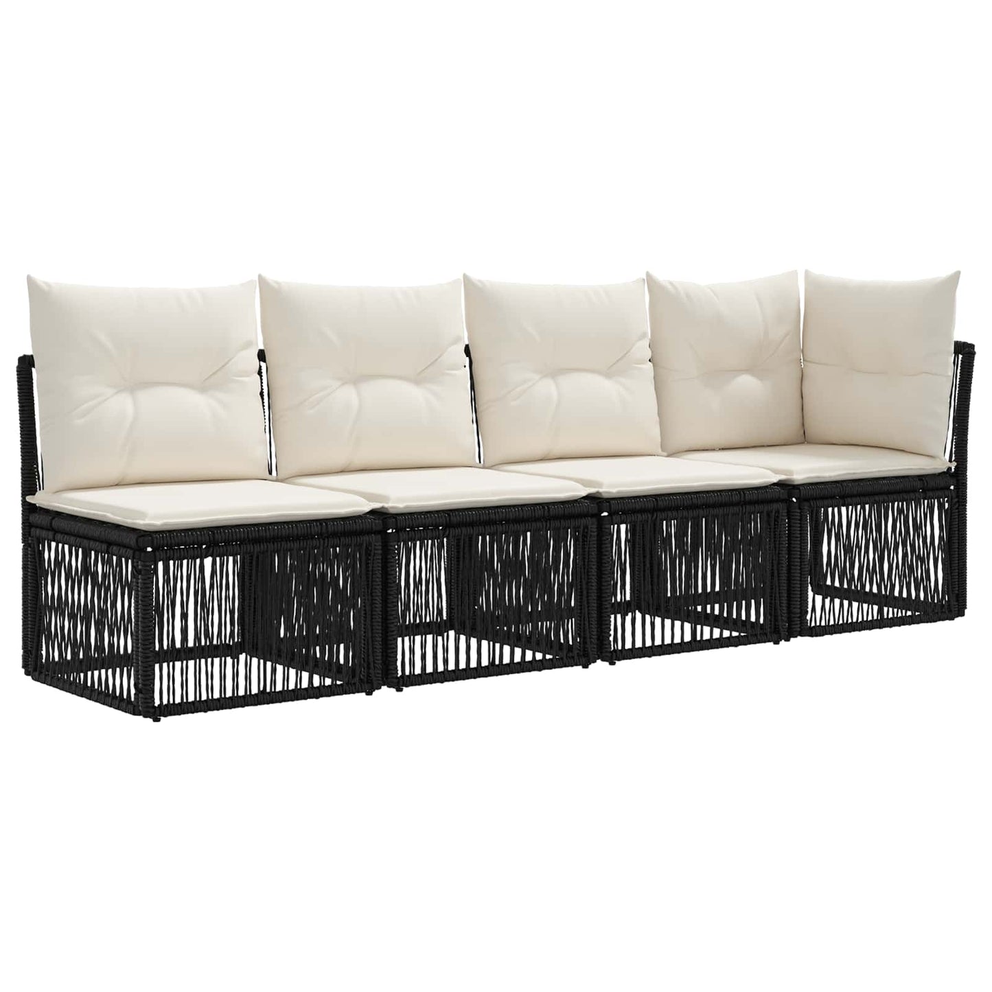 vidaXL Σετ Καναπέ Κήπου 8 pcs Μαύρο συνθετικό ρατάν