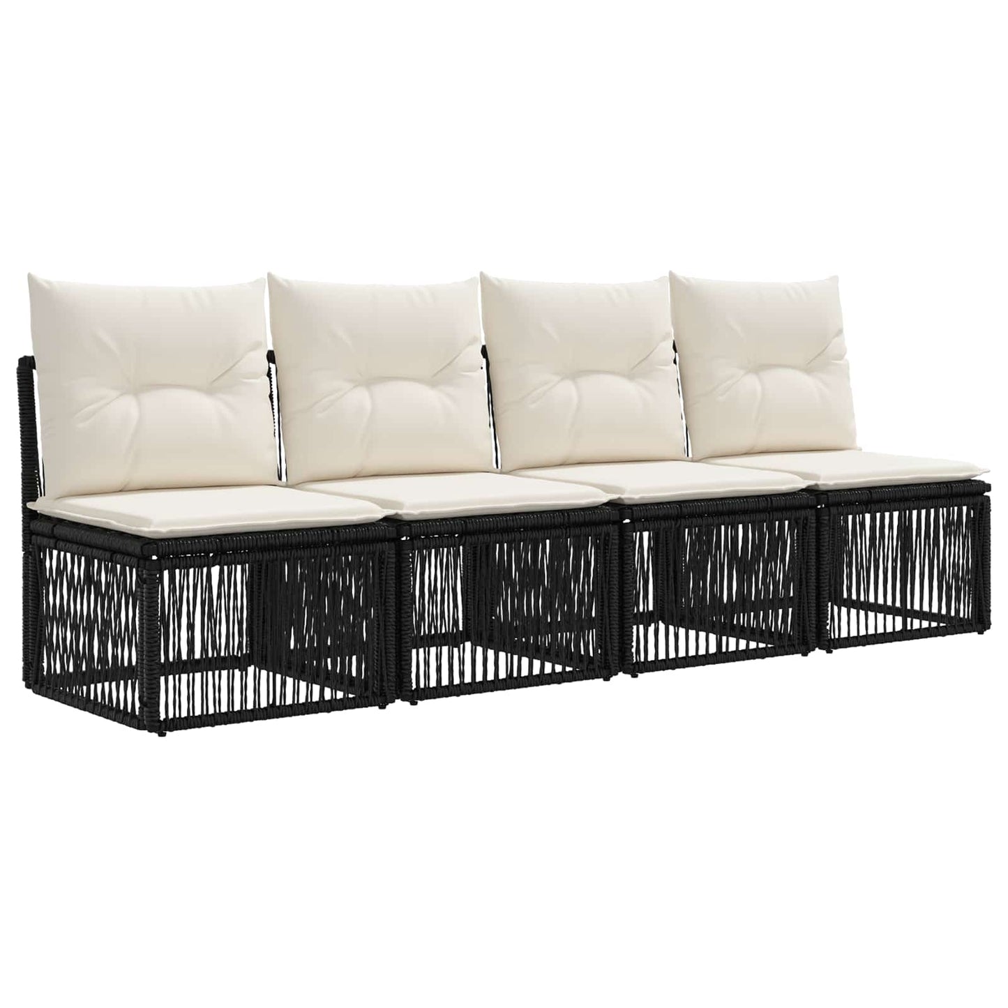 vidaXL Σετ Καναπέ Κήπου 8 pcs Μαύρο συνθετικό ρατάν