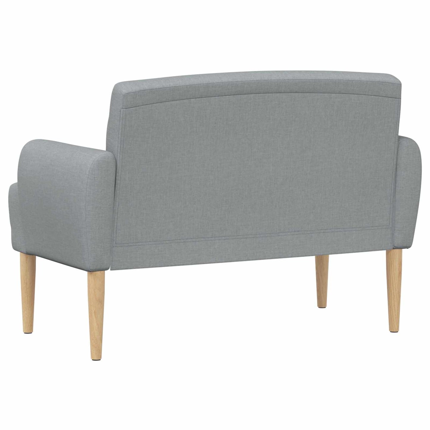 vidaXL Love seat με κουμπιά Ανοιχτό γκρι 116 x 67 x 80 εκ. Ύφασμα