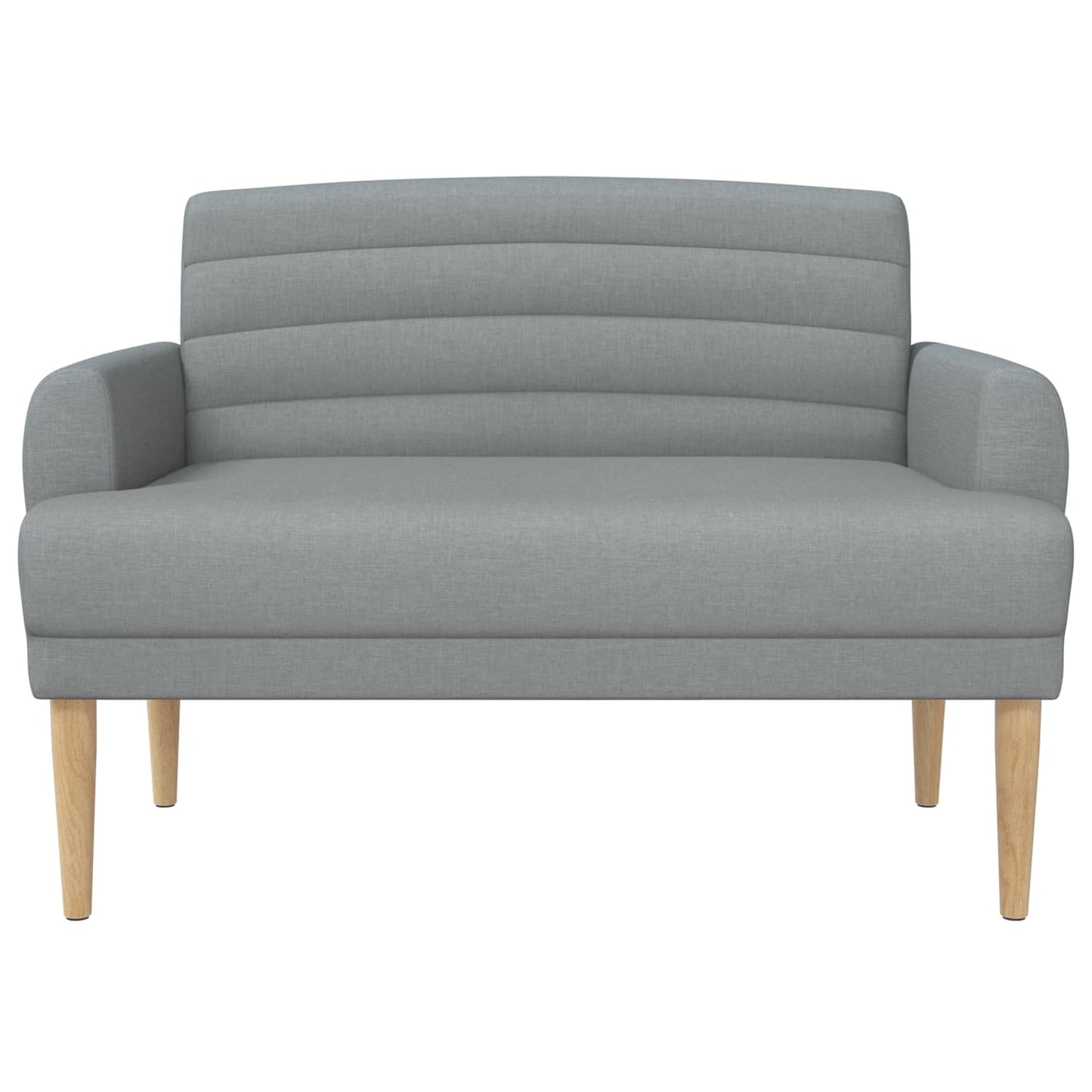 vidaXL Love seat με κουμπιά Ανοιχτό γκρι 116 x 67 x 80 εκ. Ύφασμα