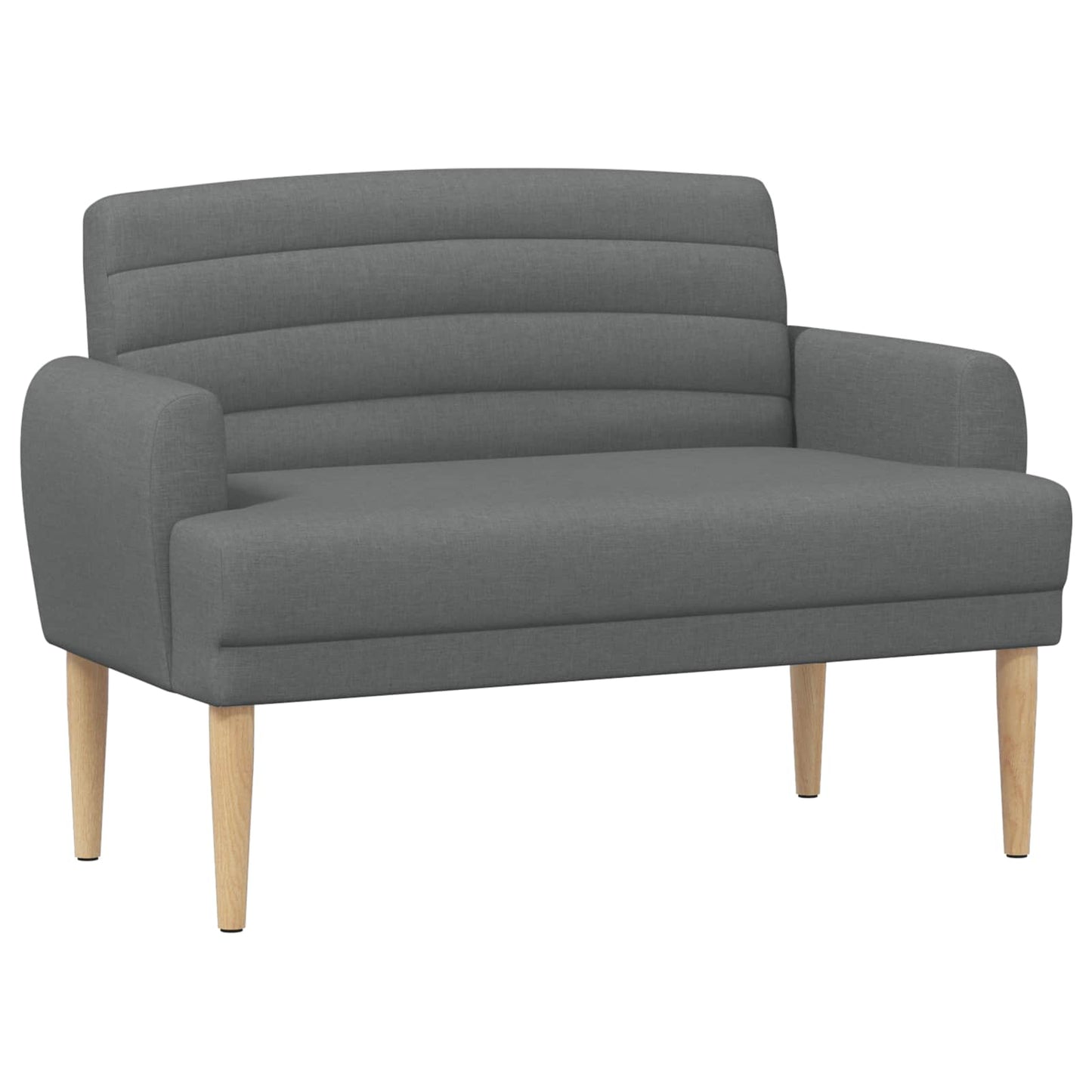 vidaXL Love seat με κουμπιά Σκούρο Γκρι 116 x 67 x 80 εκ. Ύφασμα