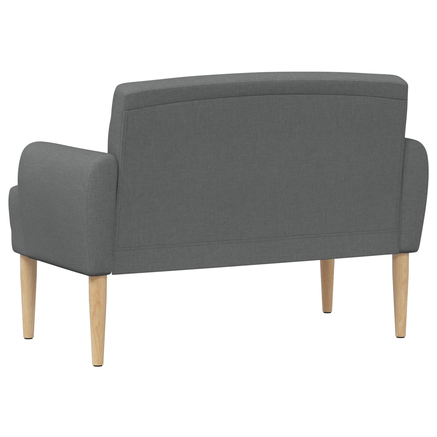 vidaXL Love seat με κουμπιά Σκούρο Γκρι 116 x 67 x 80 εκ. Ύφασμα