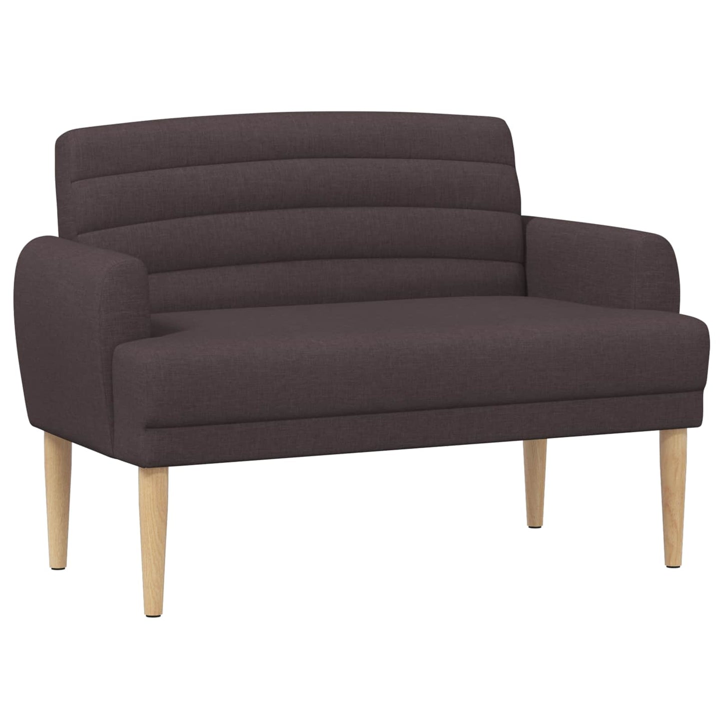 vidaXL Love seat με κουμπιά Σκούρο Καφέ 116 x 67 x 80 εκ. Ύφασμα