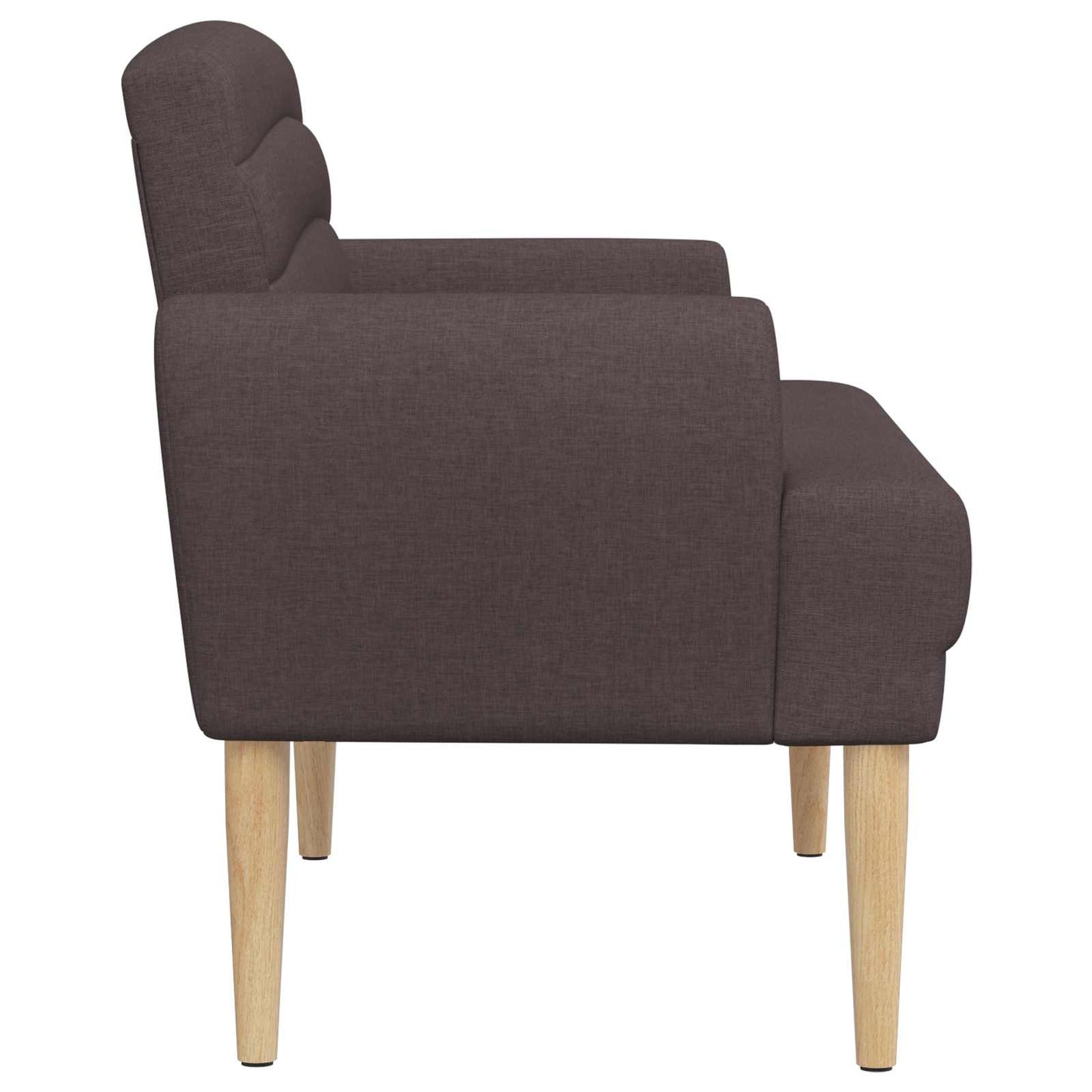 vidaXL Love seat με κουμπιά Σκούρο Καφέ 116 x 67 x 80 εκ. Ύφασμα