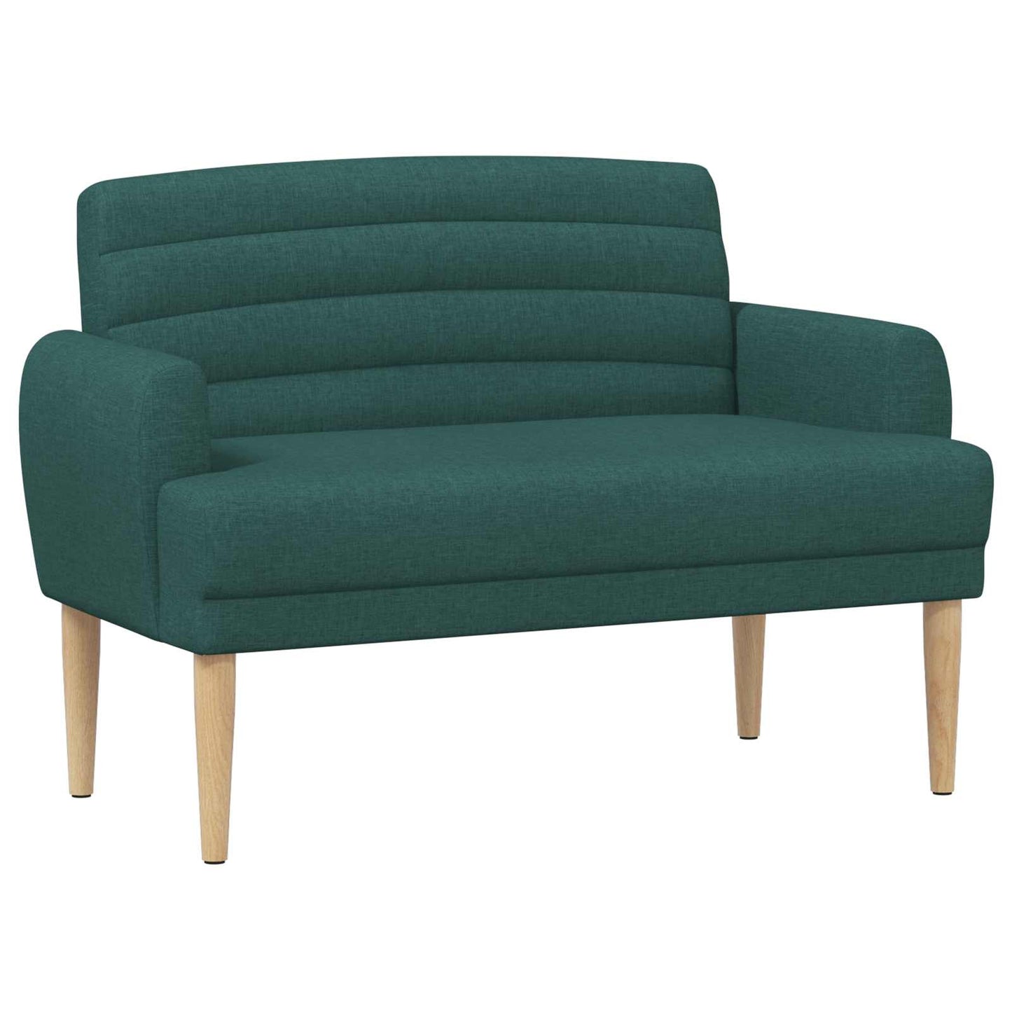 vidaXL Love seat με κουμπιά Σκούρο Πράσινο 116 x 67 x 80 εκ. Ύφασμα