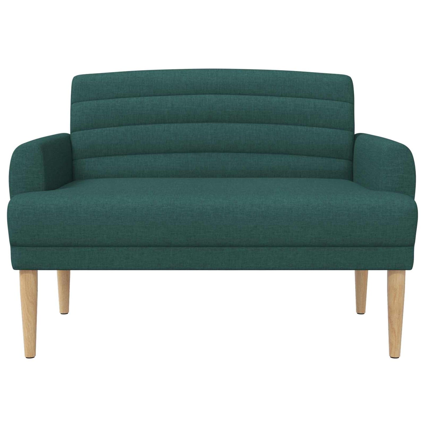 vidaXL Love seat με κουμπιά Σκούρο Πράσινο 116 x 67 x 80 εκ. Ύφασμα