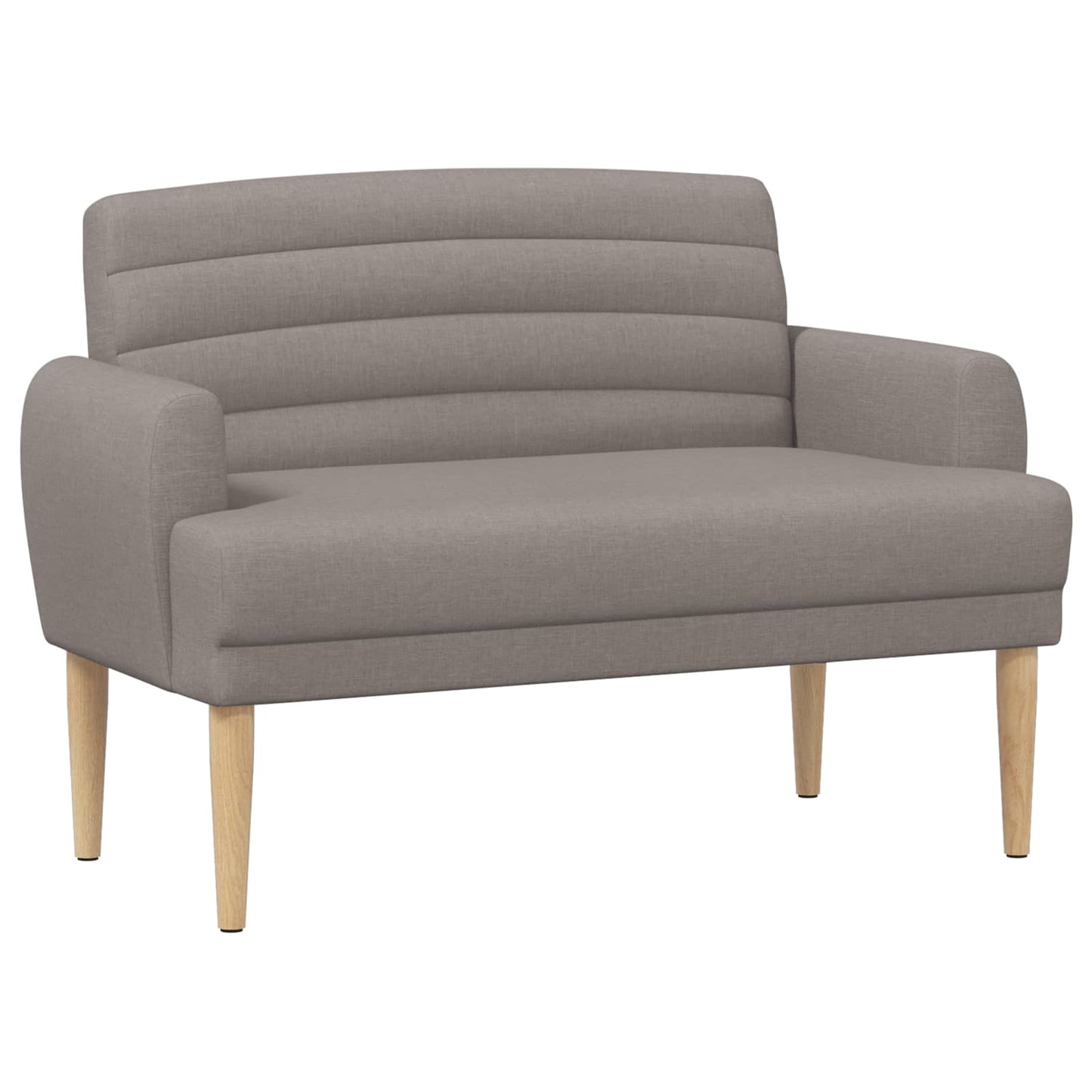 vidaXL Love seat με κουμπιά Taupe 116 x 67 x 80 εκ. Ύφασμα
