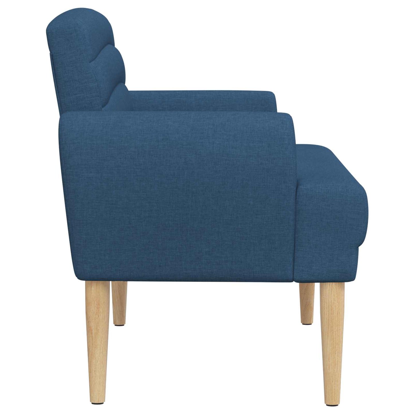 vidaXL Love seat με κουμπιά Μπλε 116 x 67 x 80 εκ. Ύφασμα