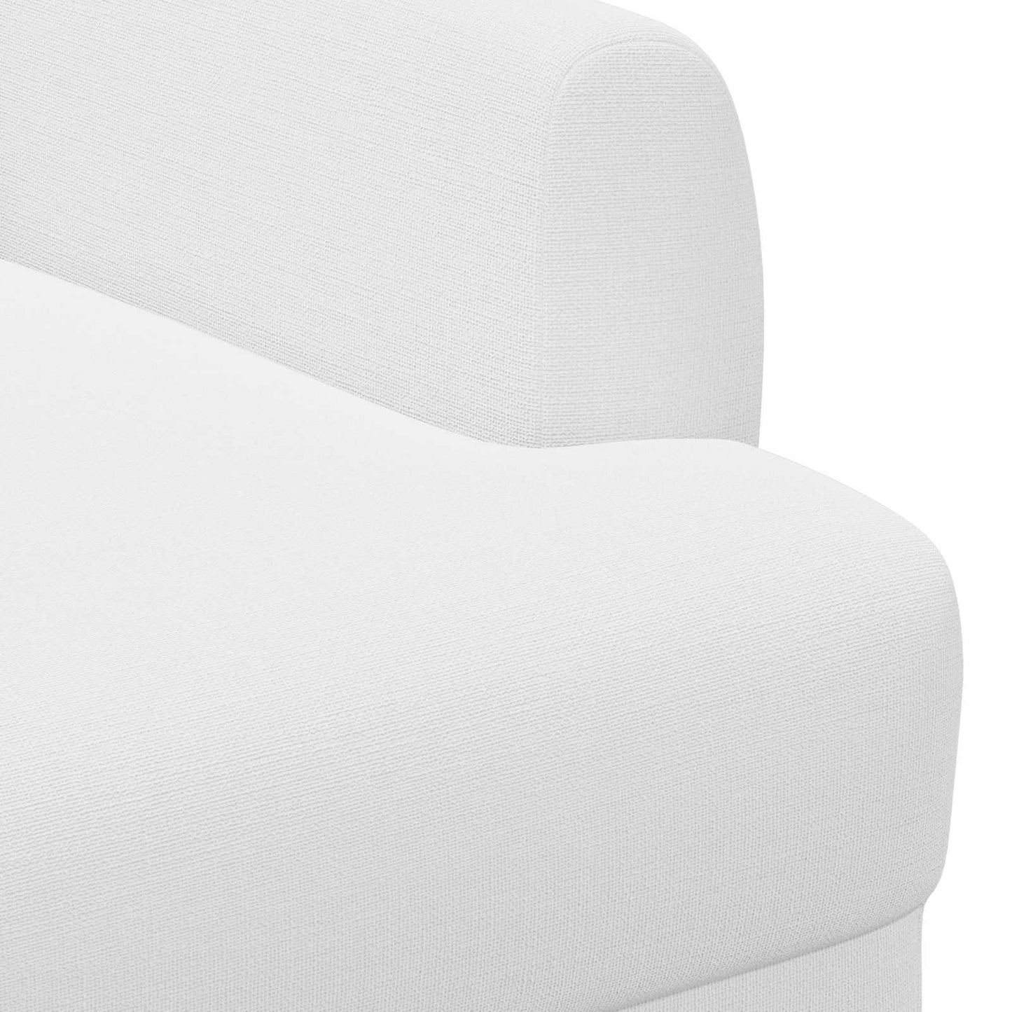 vidaXL Love seat με κουμπιά Λευκό 116 x 67 x 80 εκ. Ύφασμα