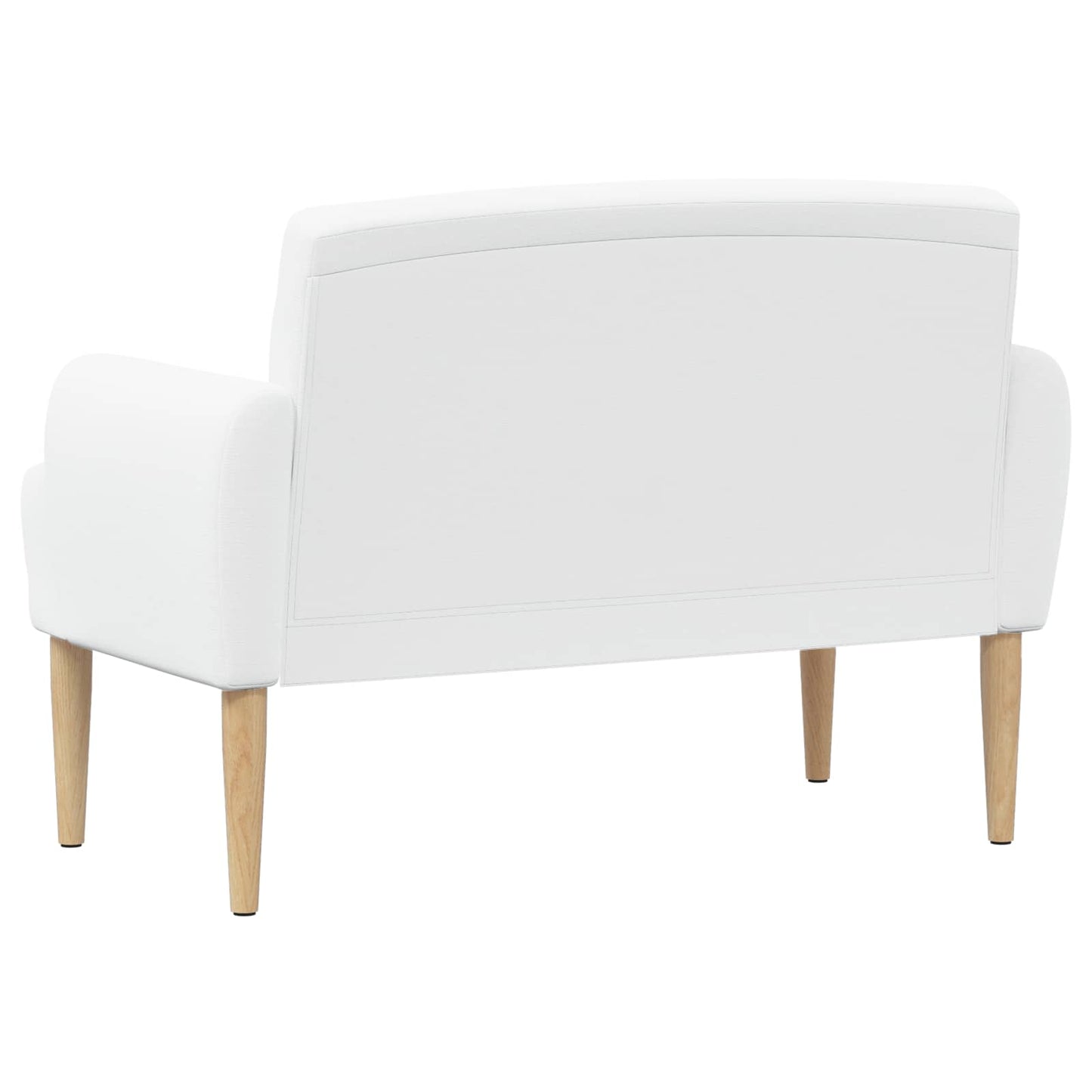 vidaXL Love seat με κουμπιά Λευκό 116 x 67 x 80 εκ. Ύφασμα
