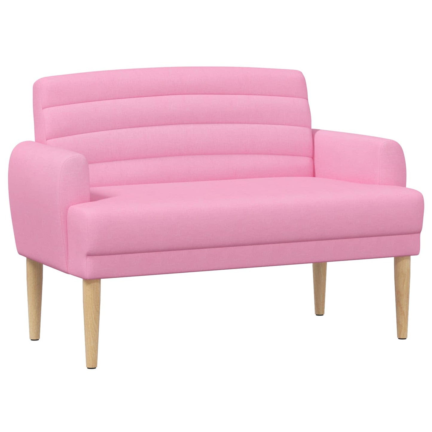 vidaXL Love seat με κουμπιά Ροζ 116 x 67 x 80 εκ. Ύφασμα