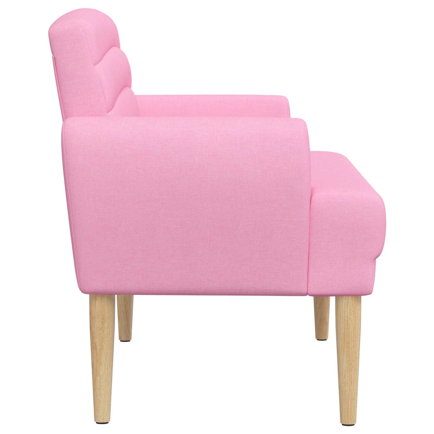 vidaXL Love seat με κουμπιά Ροζ 116 x 67 x 80 εκ. Ύφασμα