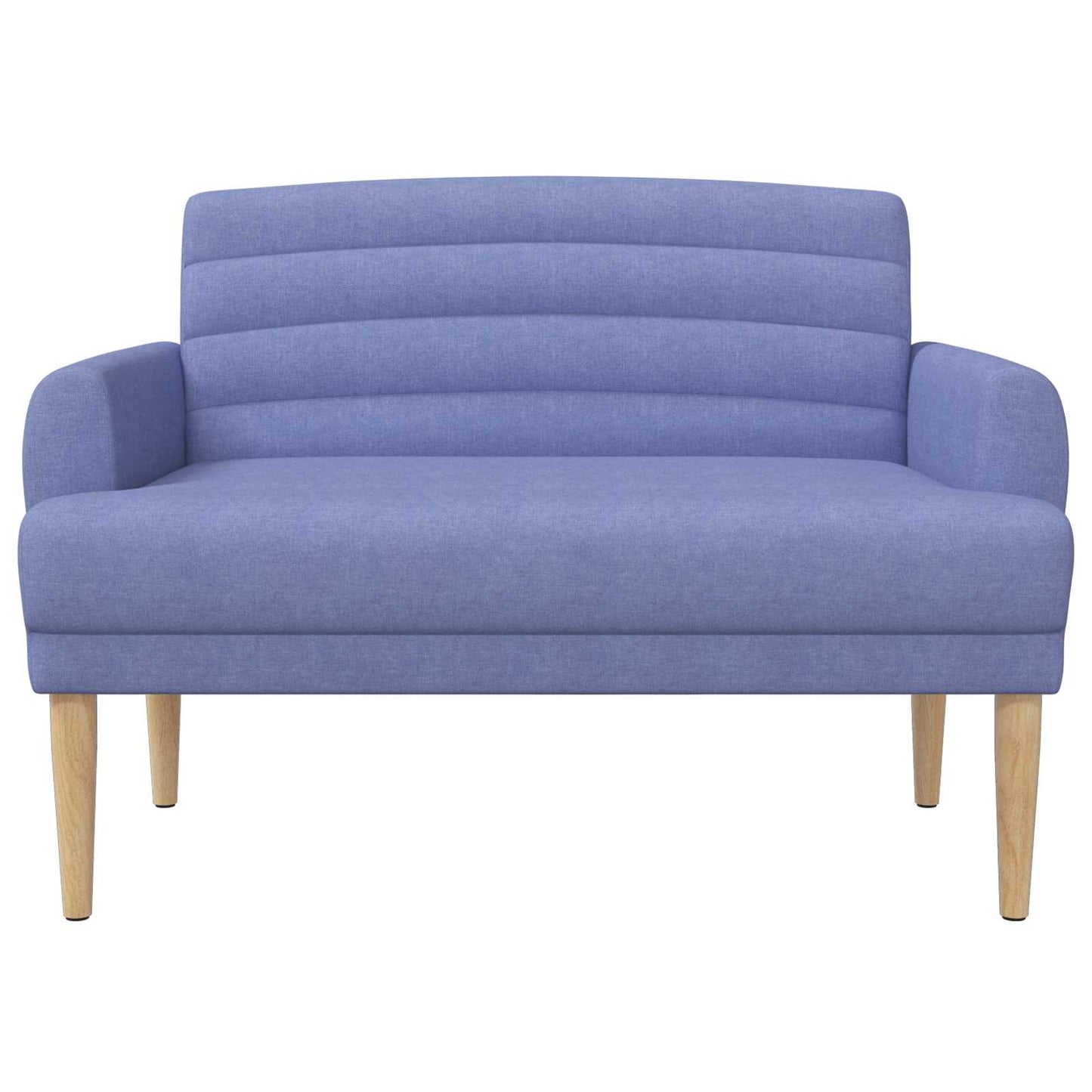vidaXL Love seat με κουμπιά Μπλε τζην 116 x 67 x 80 εκ. Ύφασμα