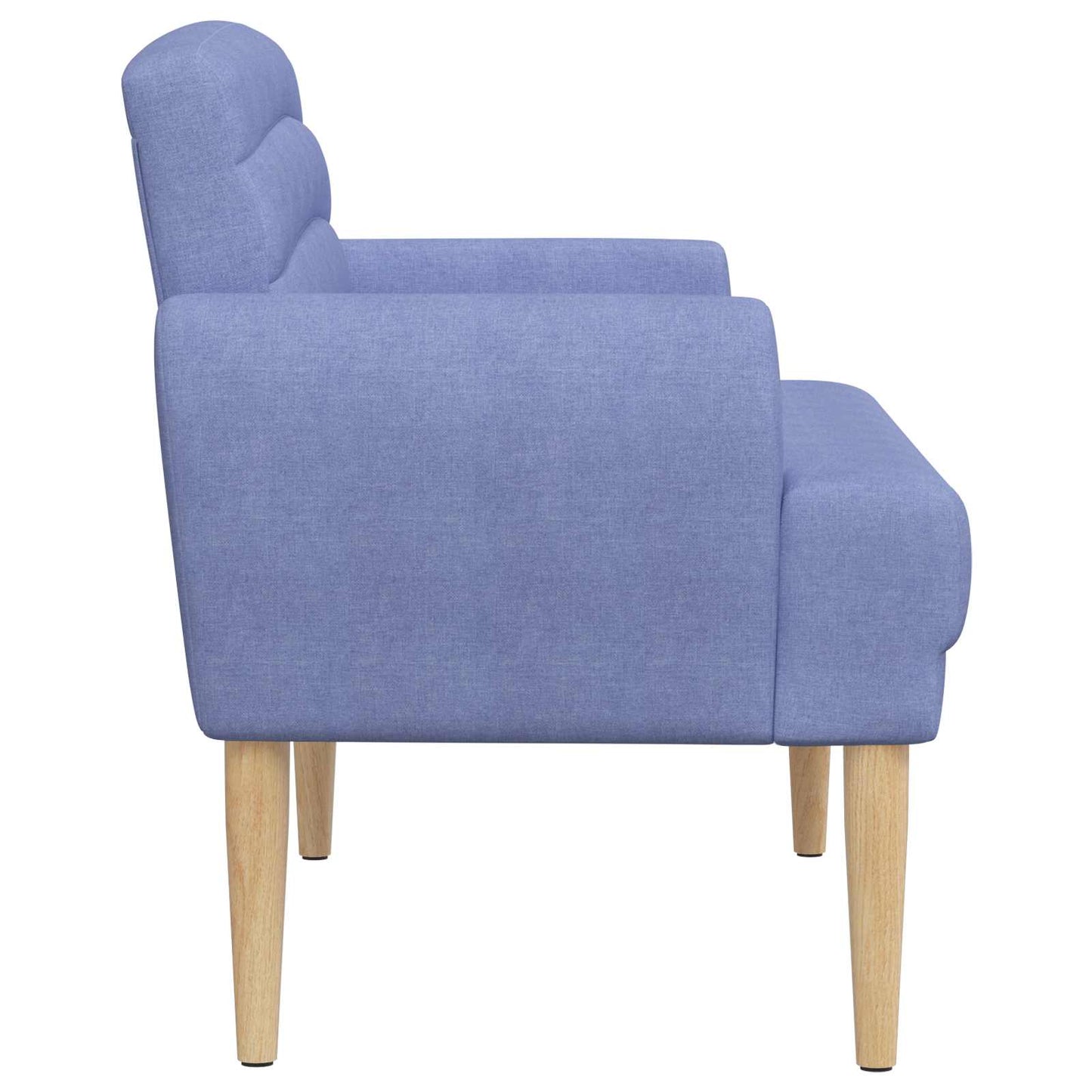 vidaXL Love seat με κουμπιά Μπλε τζην 116 x 67 x 80 εκ. Ύφασμα