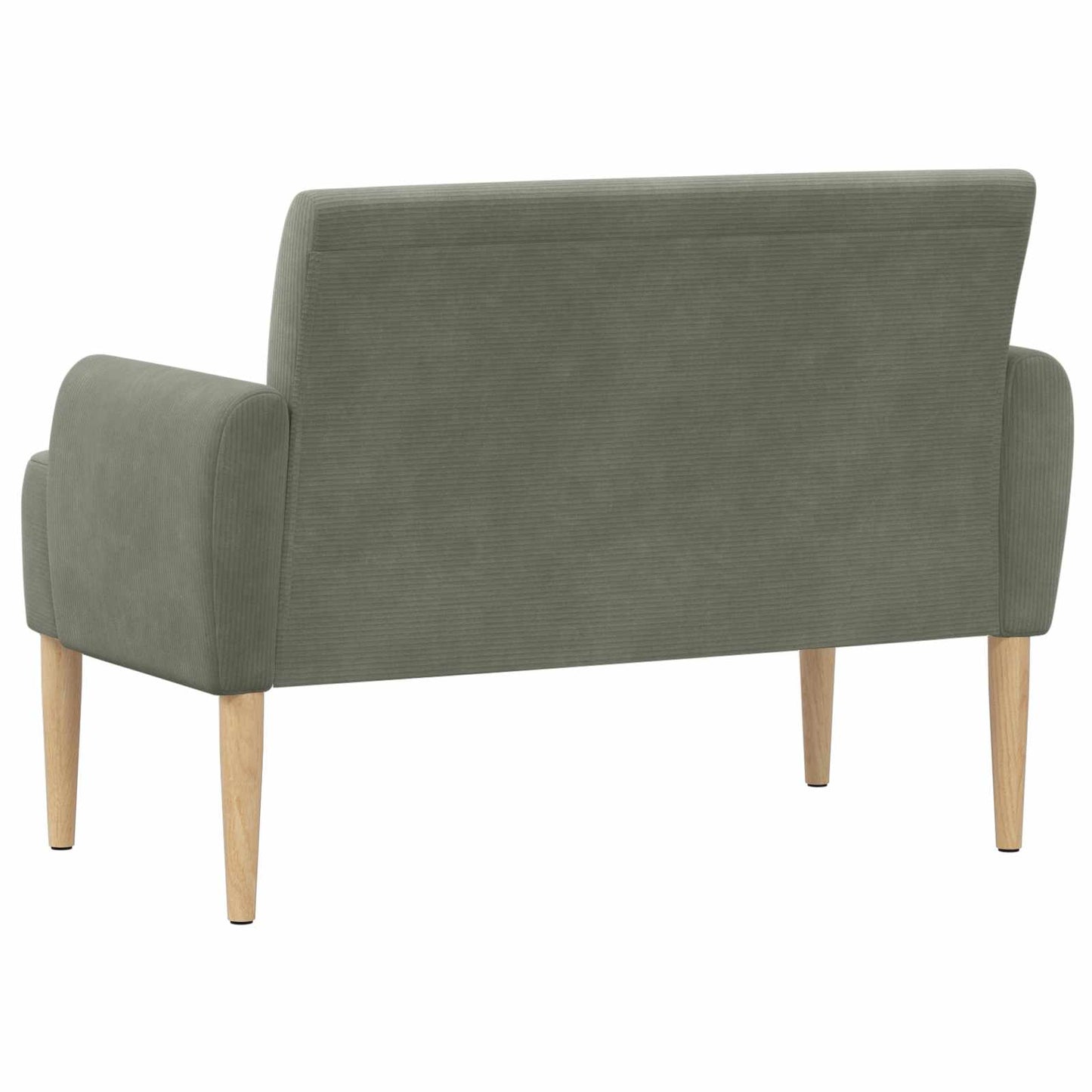 vidaXL Love seat με κουμπιά Ανοιχτό γκρι 116 x 67 x 81 εκ