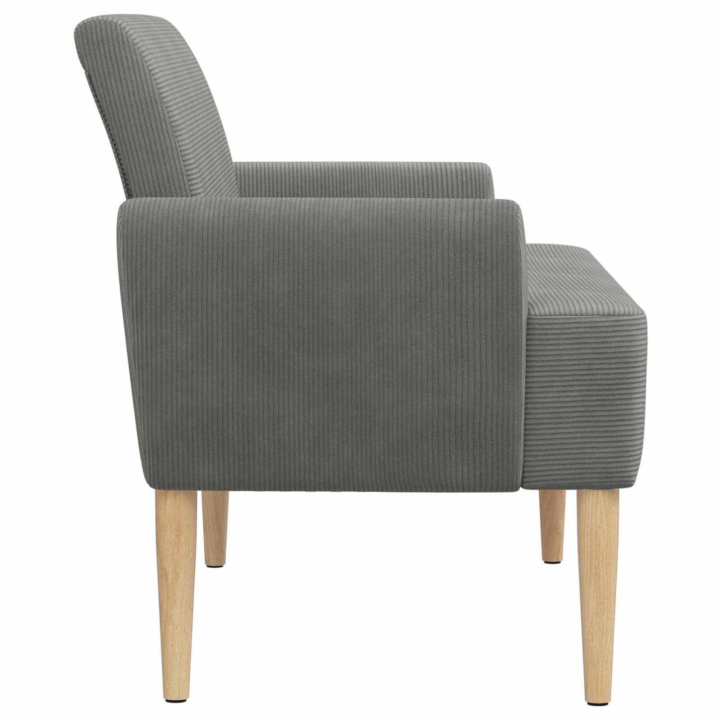 vidaXL Love seat με κουμπιά Σκούρο Γκρι 116 x 67 x 81 εκ