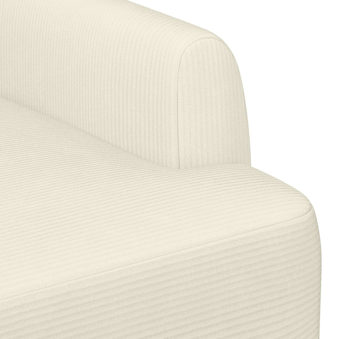 vidaXL Love seat με κουμπιά Κρεμ 116 x 67 x 81 εκ Υφασμάτινο Κορντουρά