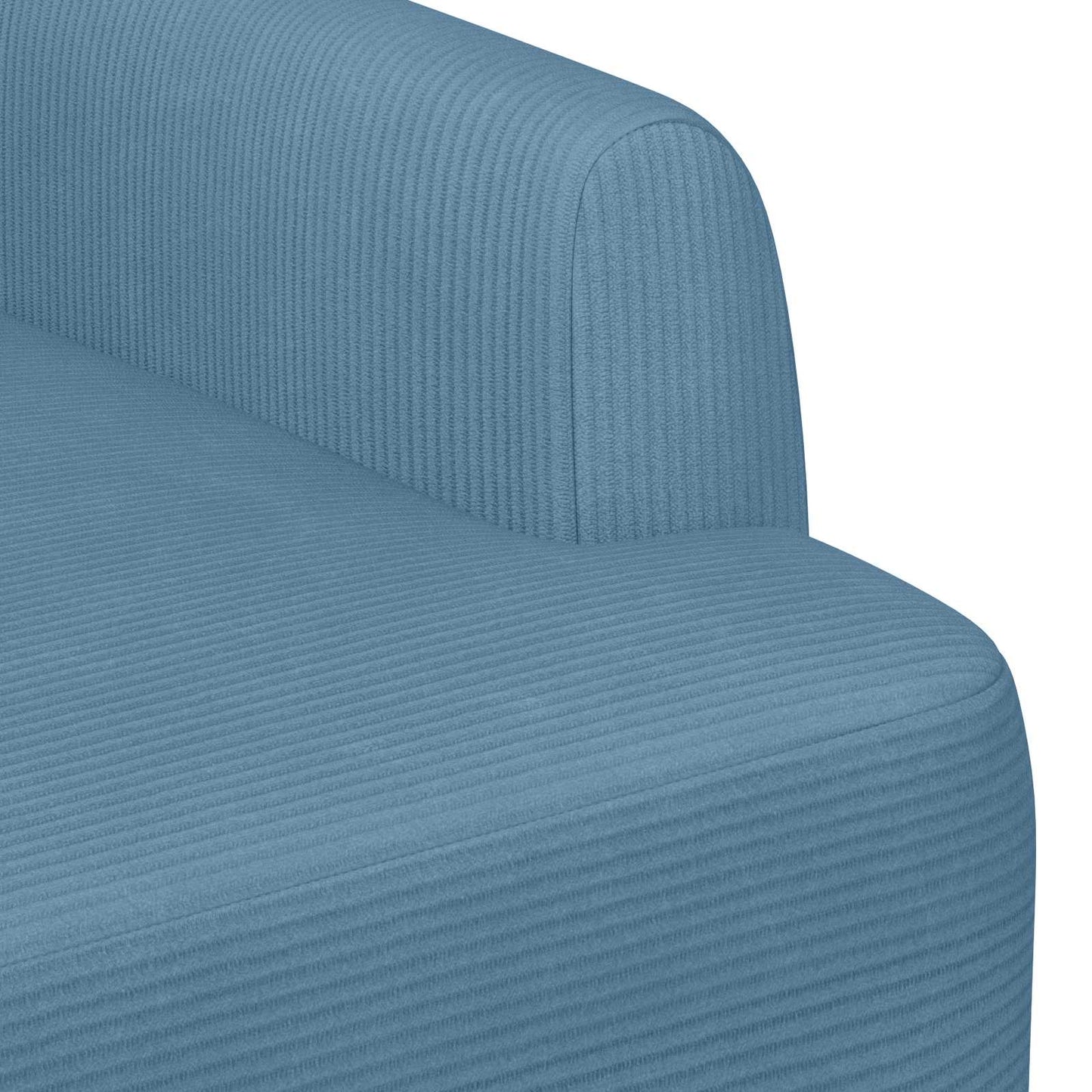 vidaXL Love seat με κουμπιά Μπλε 116 x 67 x 81 εκ Υφασμάτινο Κορντουρά