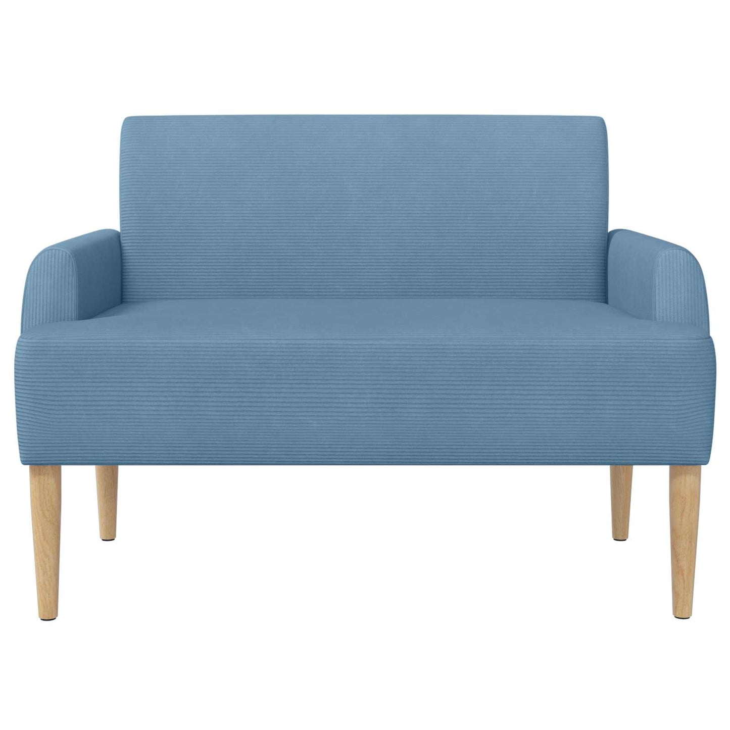 vidaXL Love seat με κουμπιά Μπλε 116 x 67 x 81 εκ Υφασμάτινο Κορντουρά