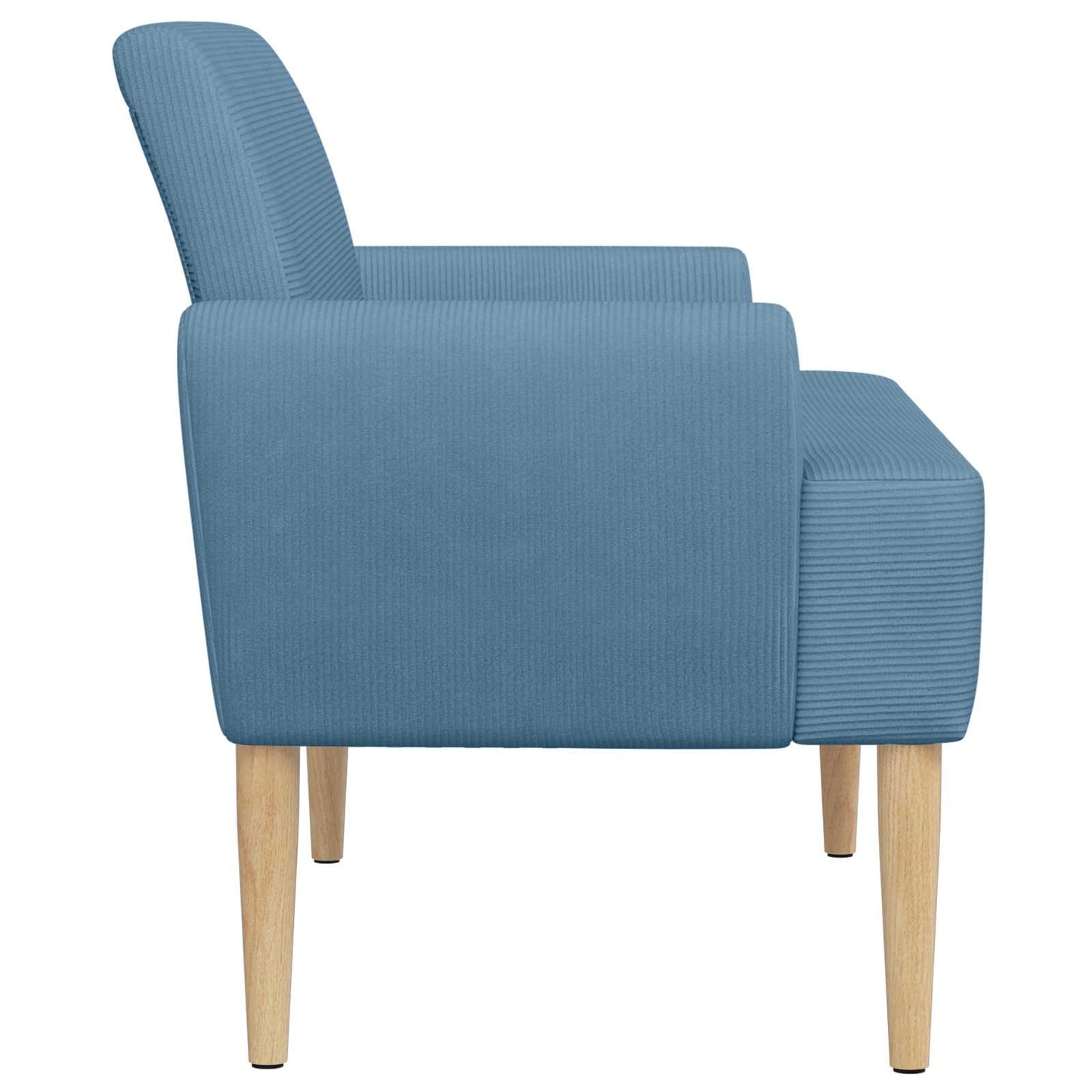 vidaXL Love seat με κουμπιά Μπλε 116 x 67 x 81 εκ Υφασμάτινο Κορντουρά
