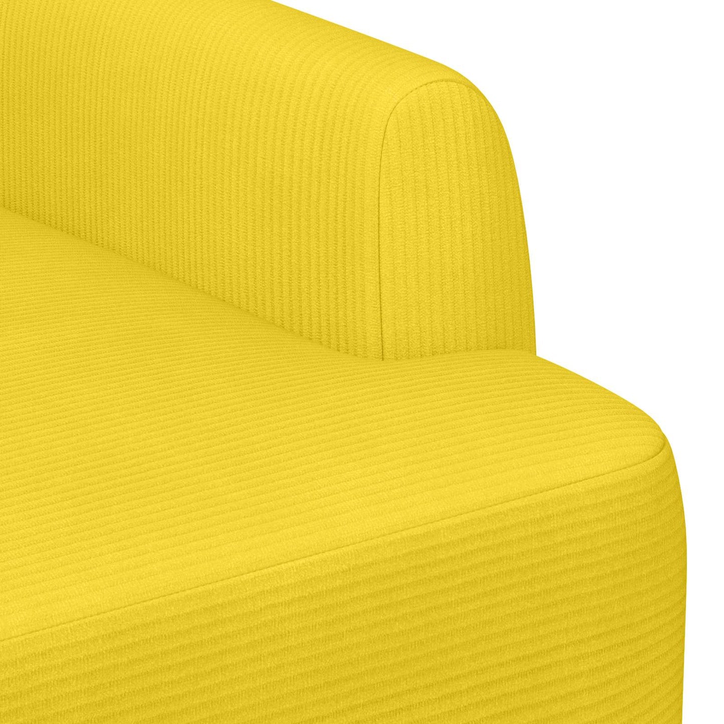 vidaXL Love seat με κουμπιά Απαλό Κίτρινο 116 x 67 x 81 εκ