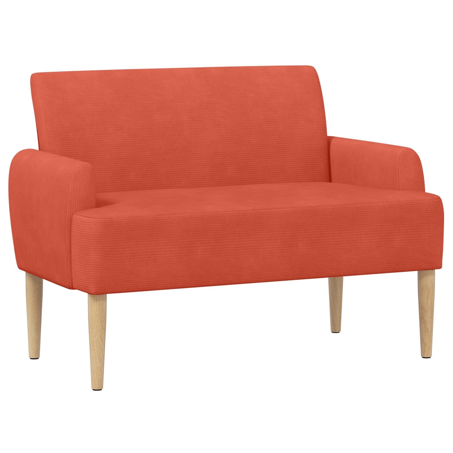 vidaXL Love seat με κουμπιά Κόκκινο Πορτοκαλί 116 x 67 x 81 εκ