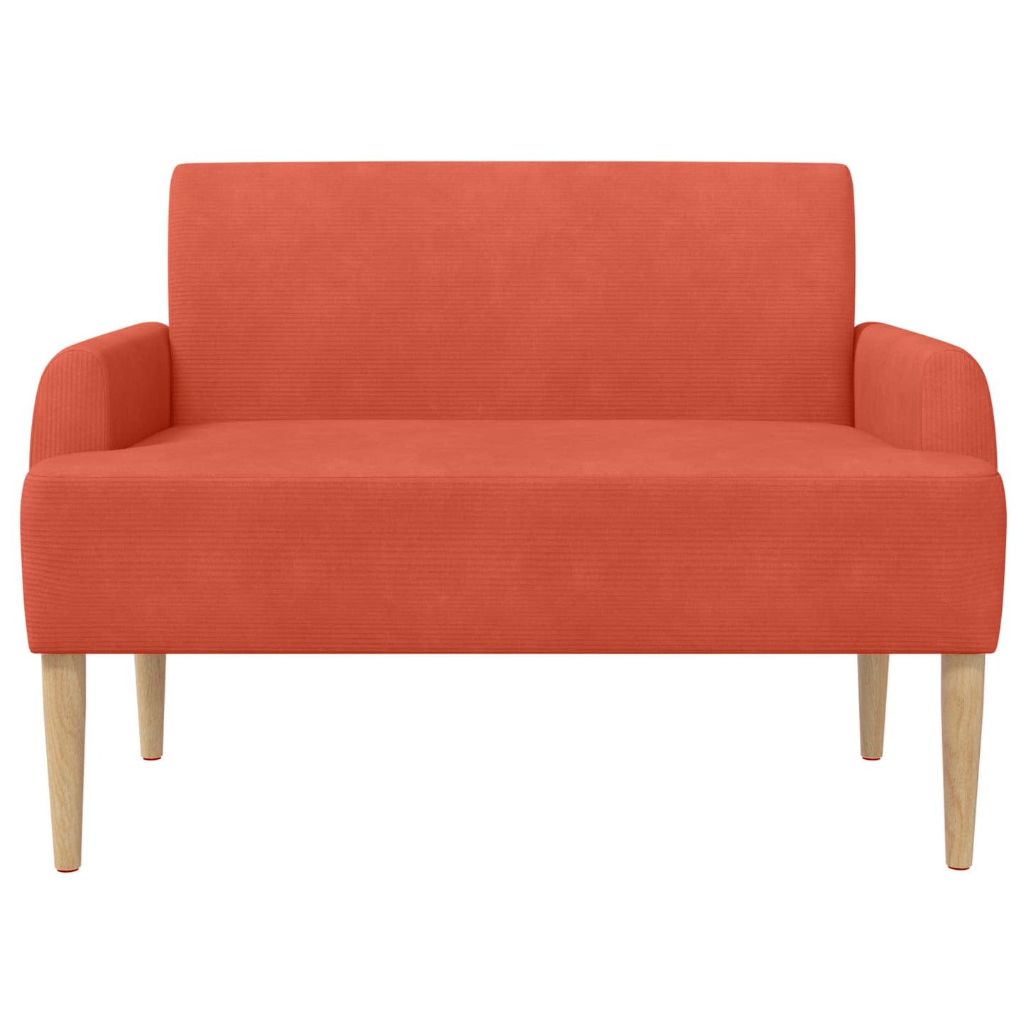 vidaXL Love seat με κουμπιά Κόκκινο Πορτοκαλί 116 x 67 x 81 εκ