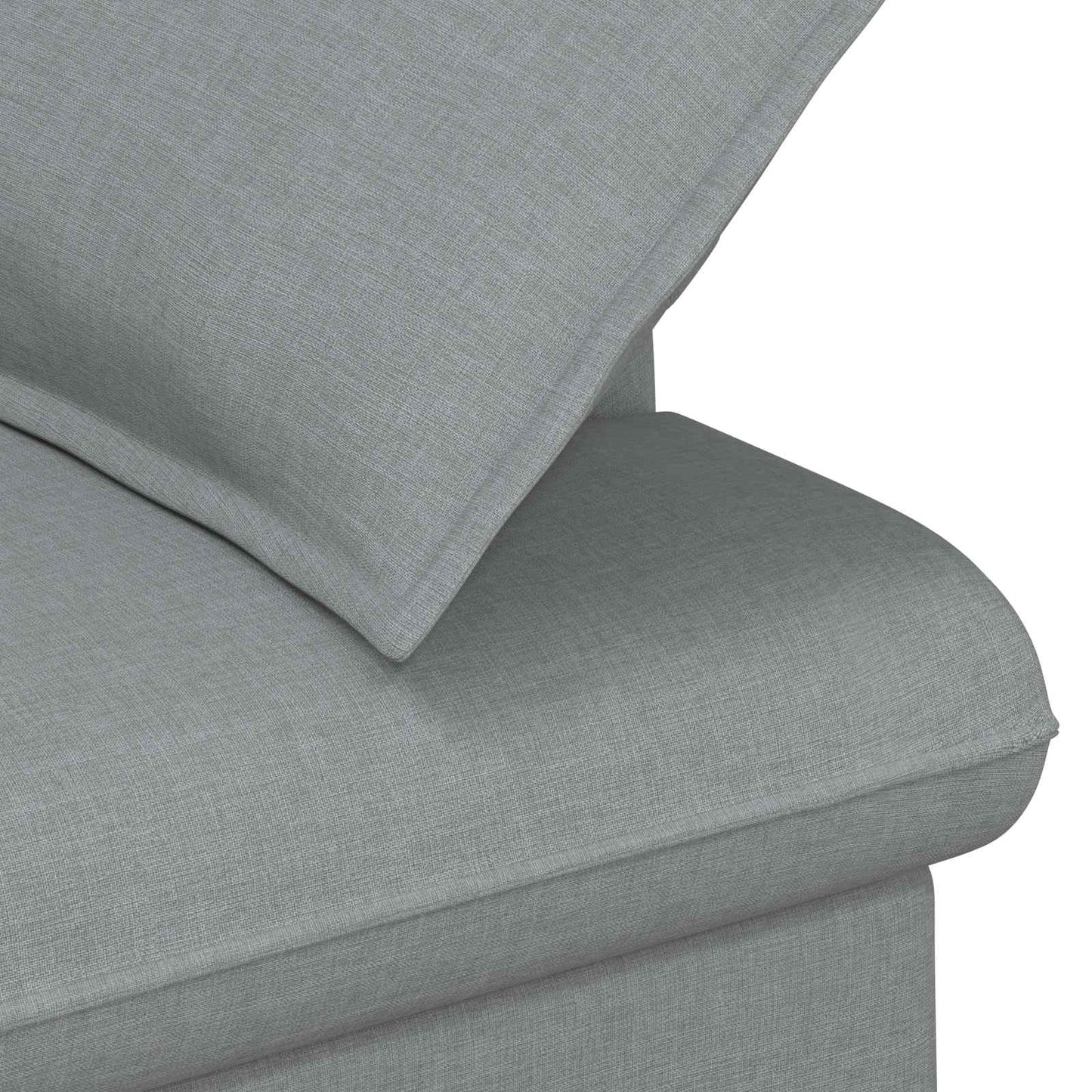 vidaXL Love seat με κουμπιά Ανοιχτό γκρι 111 x 68 x 80 εκ. Ύφασμα