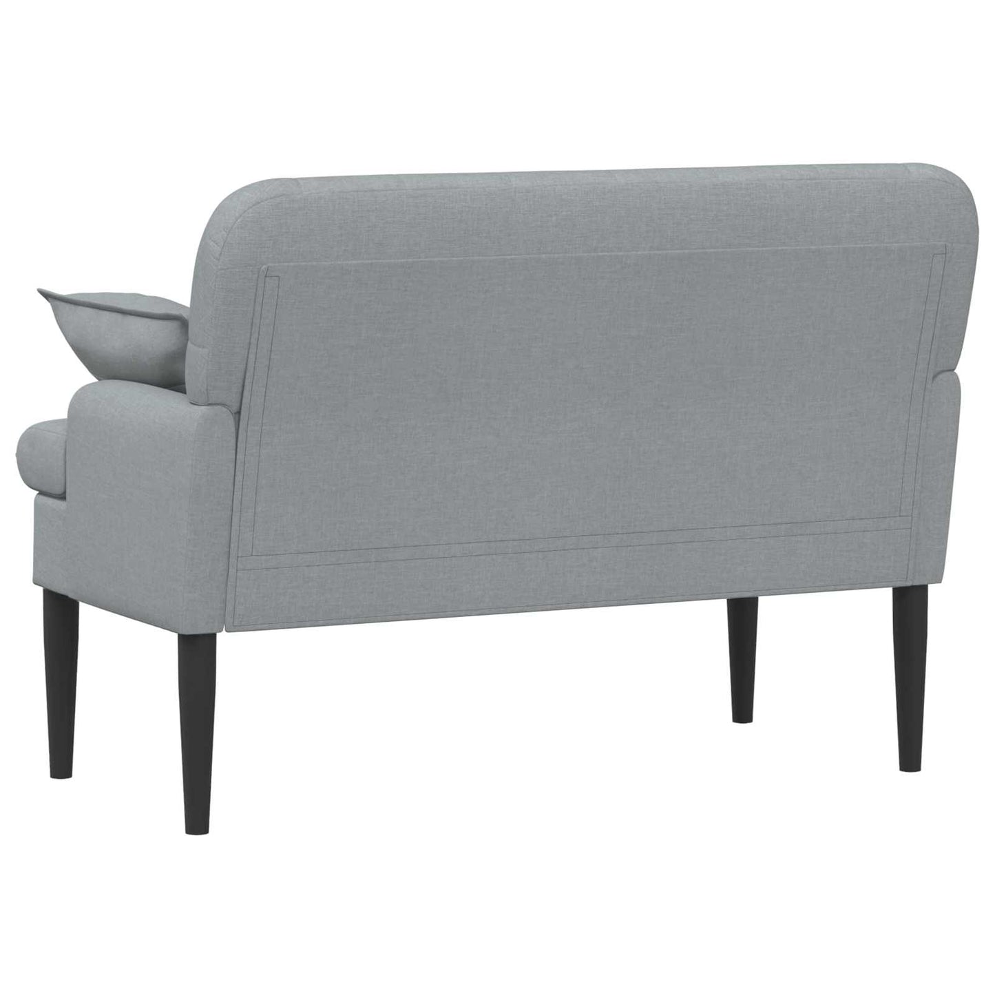vidaXL Love seat με κουμπιά Ανοιχτό γκρι 111 x 68 x 80 εκ. Ύφασμα