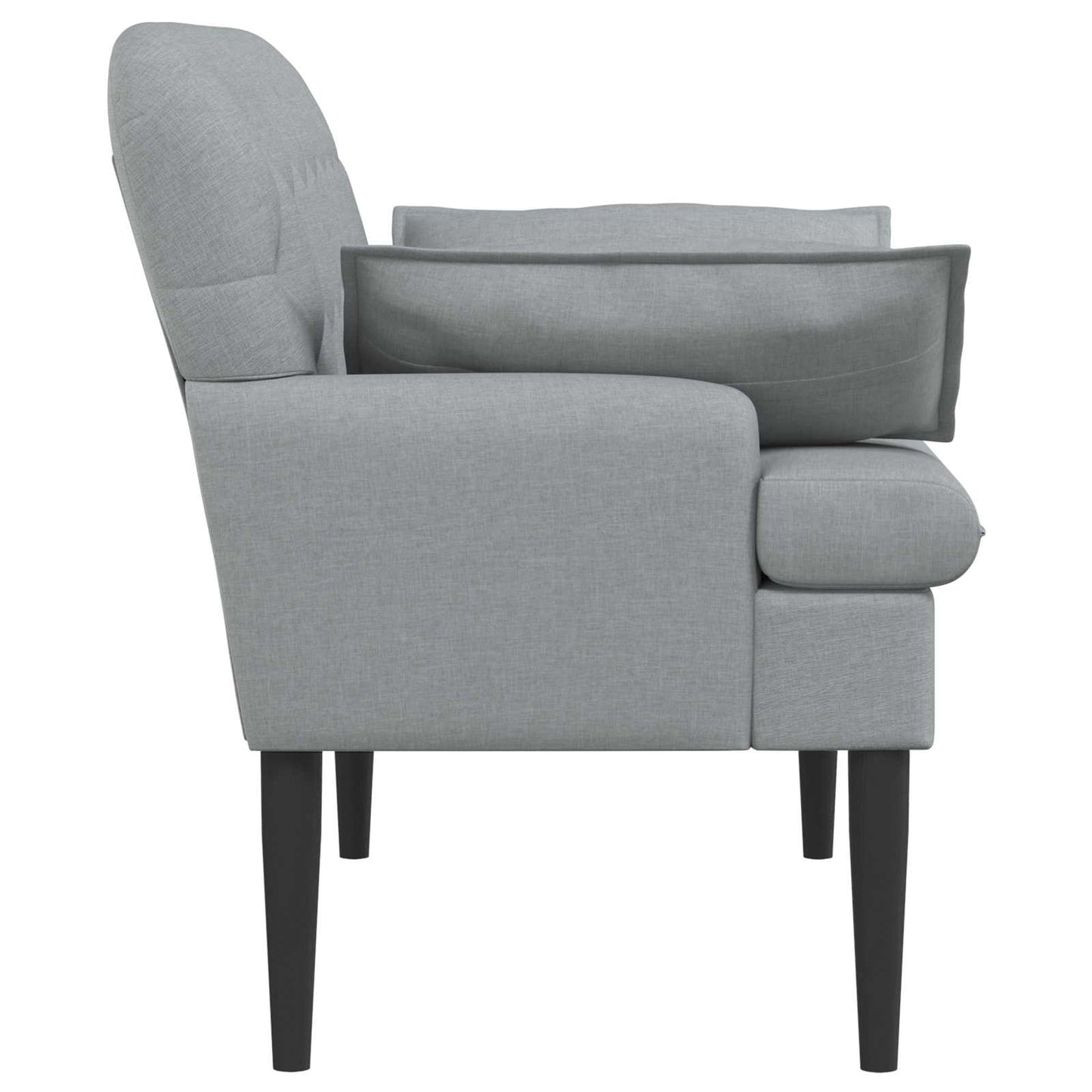 vidaXL Love seat με κουμπιά Ανοιχτό γκρι 111 x 68 x 80 εκ. Ύφασμα