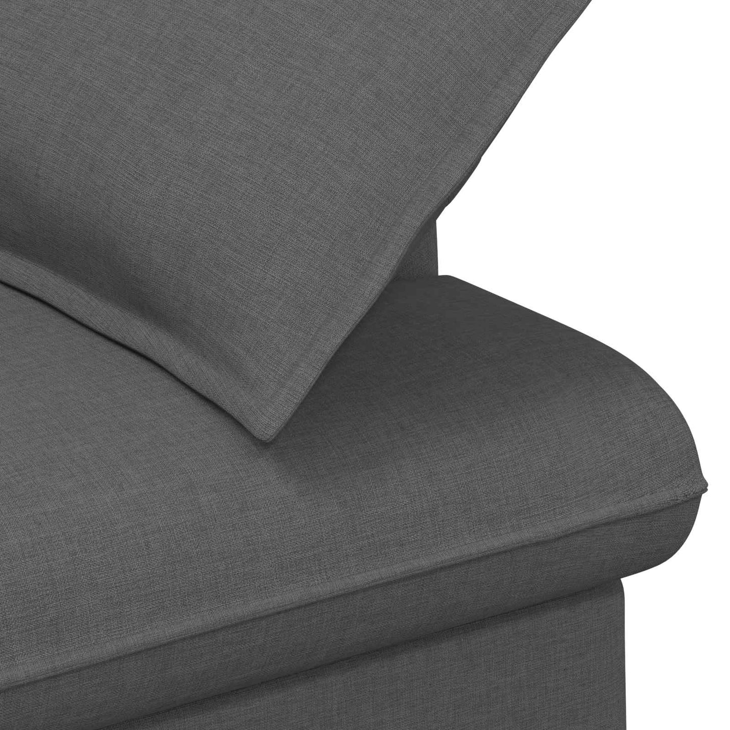 vidaXL Love seat με κουμπιά Σκούρο Γκρι 111 x 68 x 80 εκ. Ύφασμα