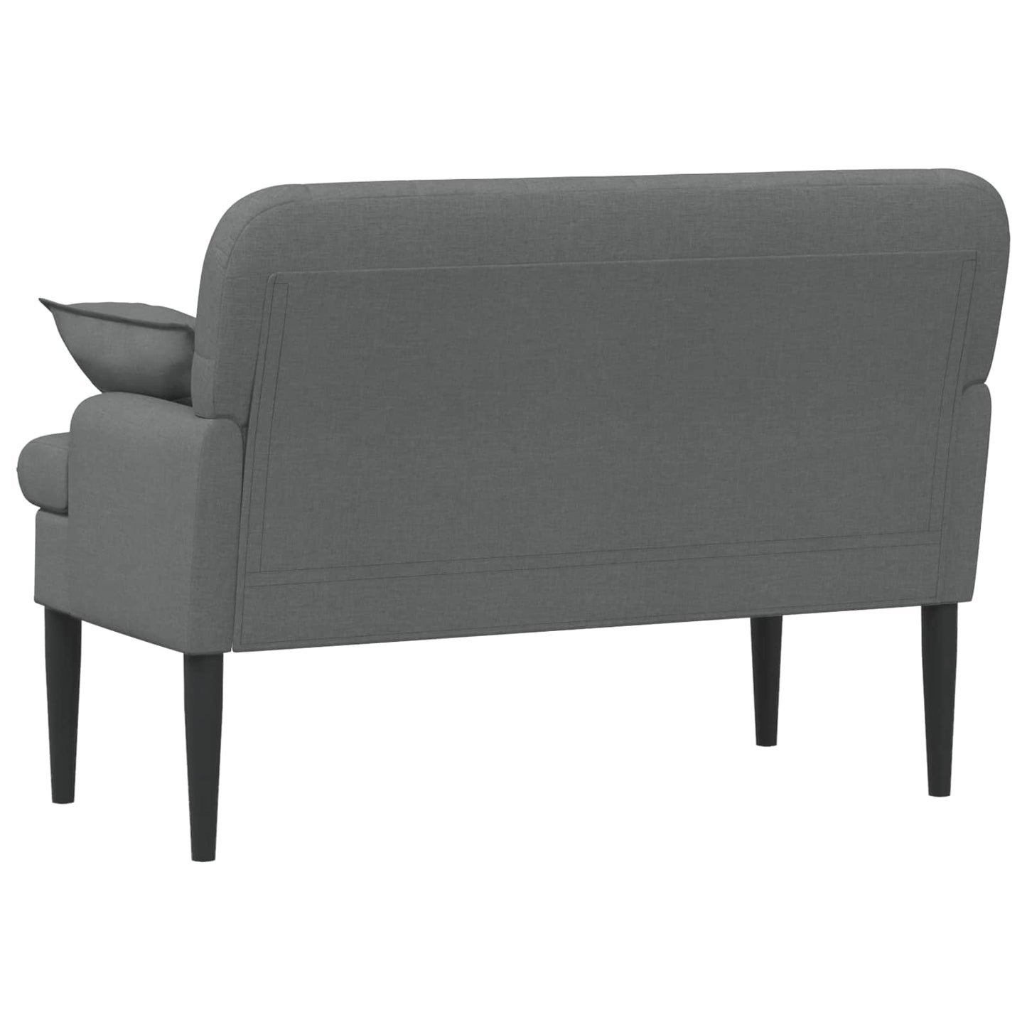 vidaXL Love seat με κουμπιά Σκούρο Γκρι 111 x 68 x 80 εκ. Ύφασμα
