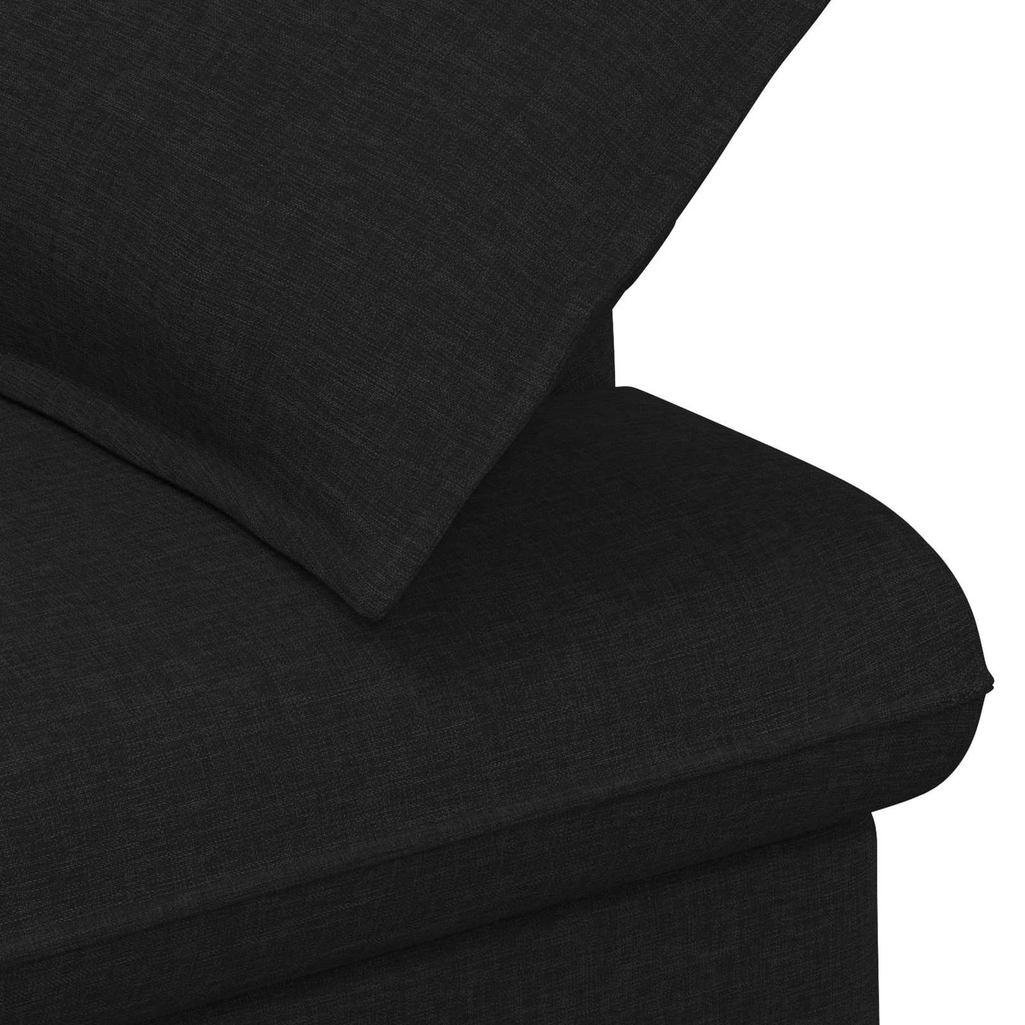 vidaXL Love seat με κουμπιά Μαύρο 111 x 68 x 80 εκ. Ύφασμα